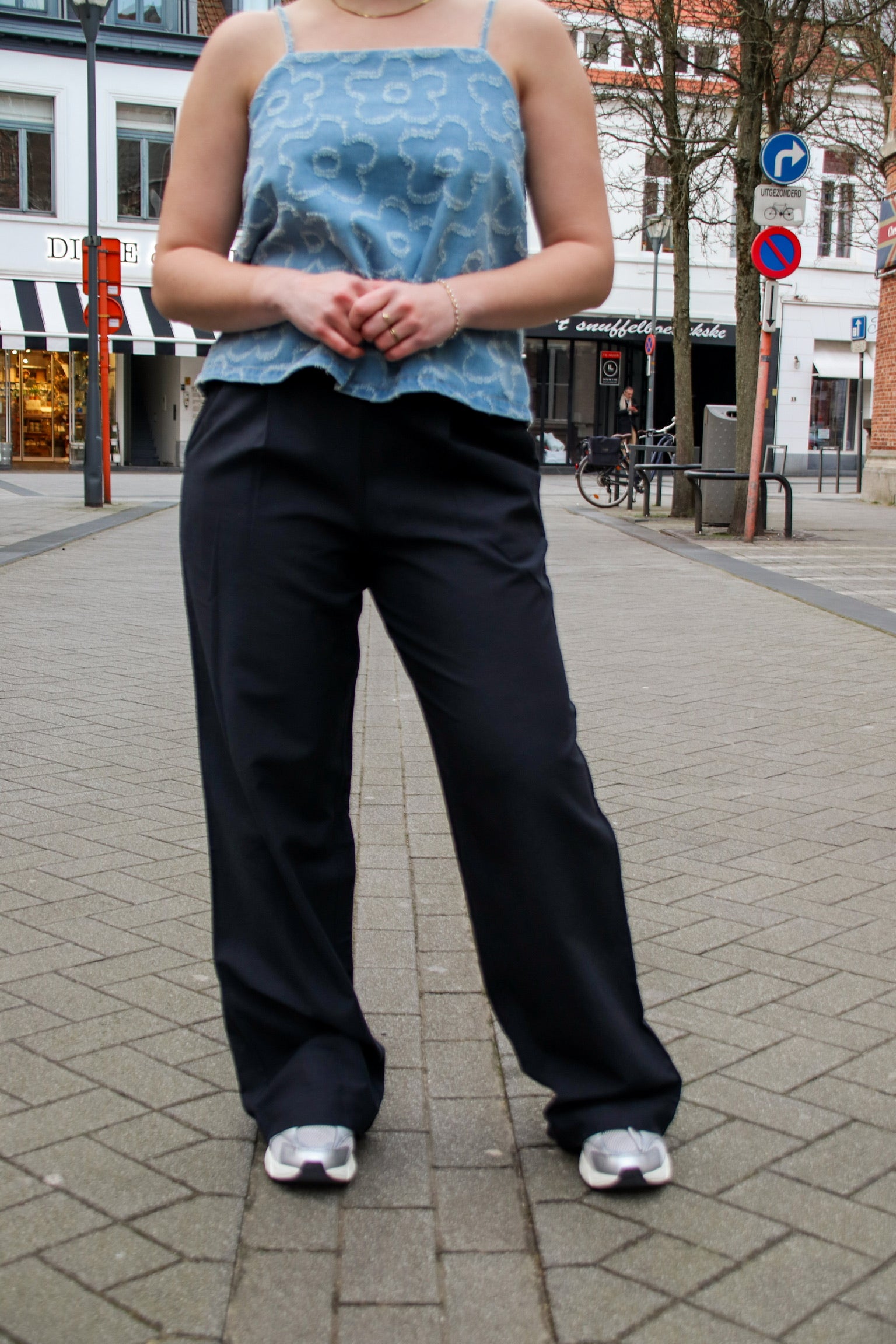 Annika linnen pant black