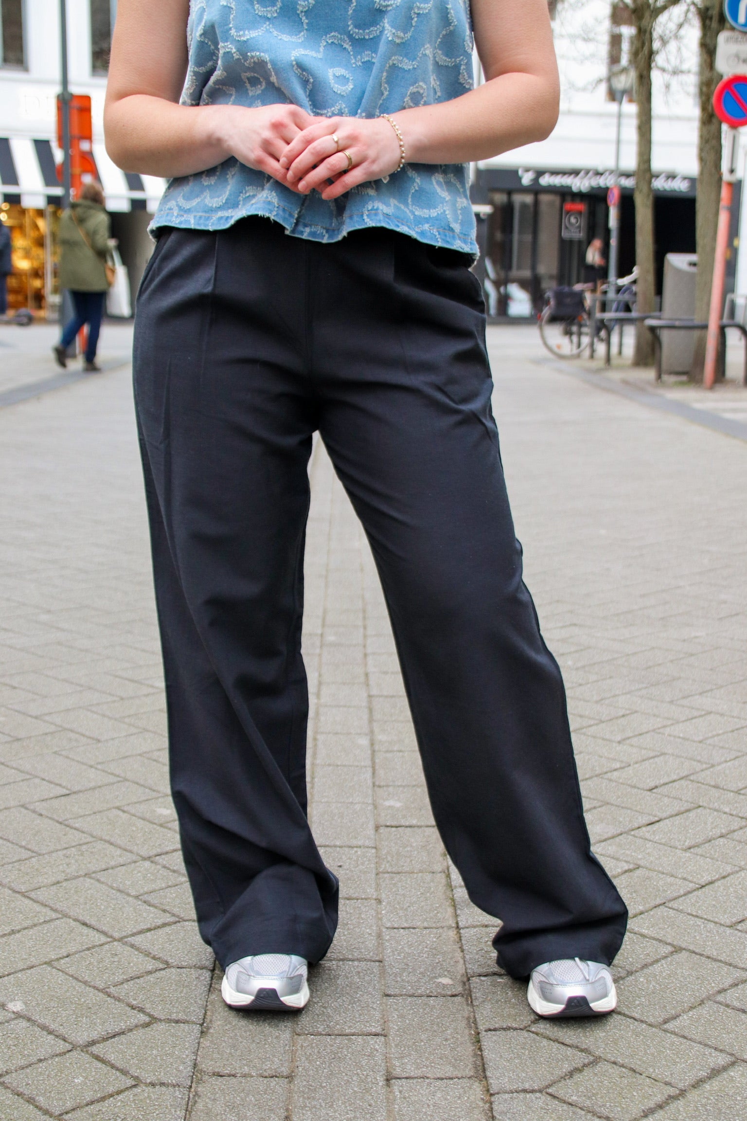 Annika linnen pant black