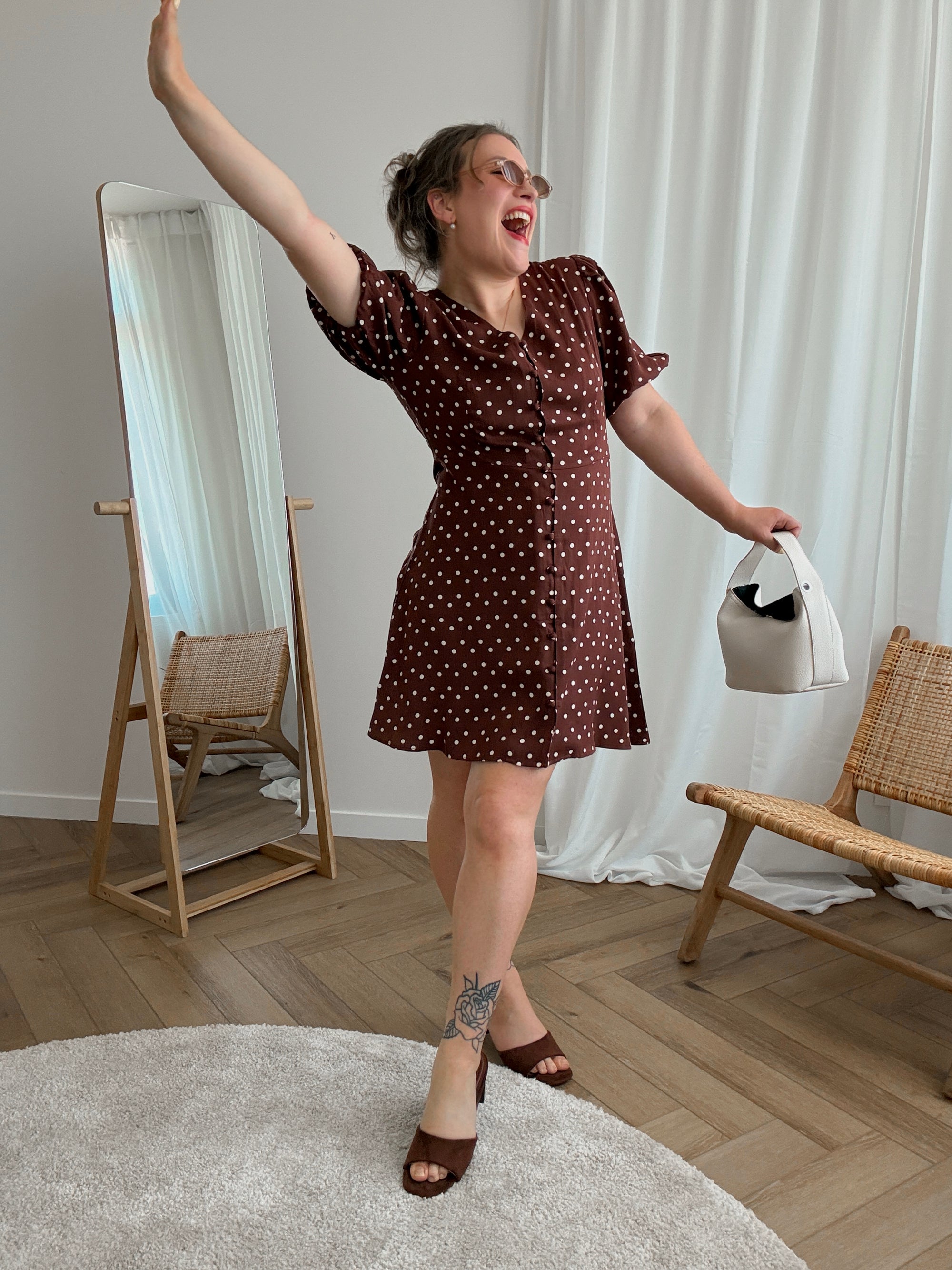 Amaya dress brown