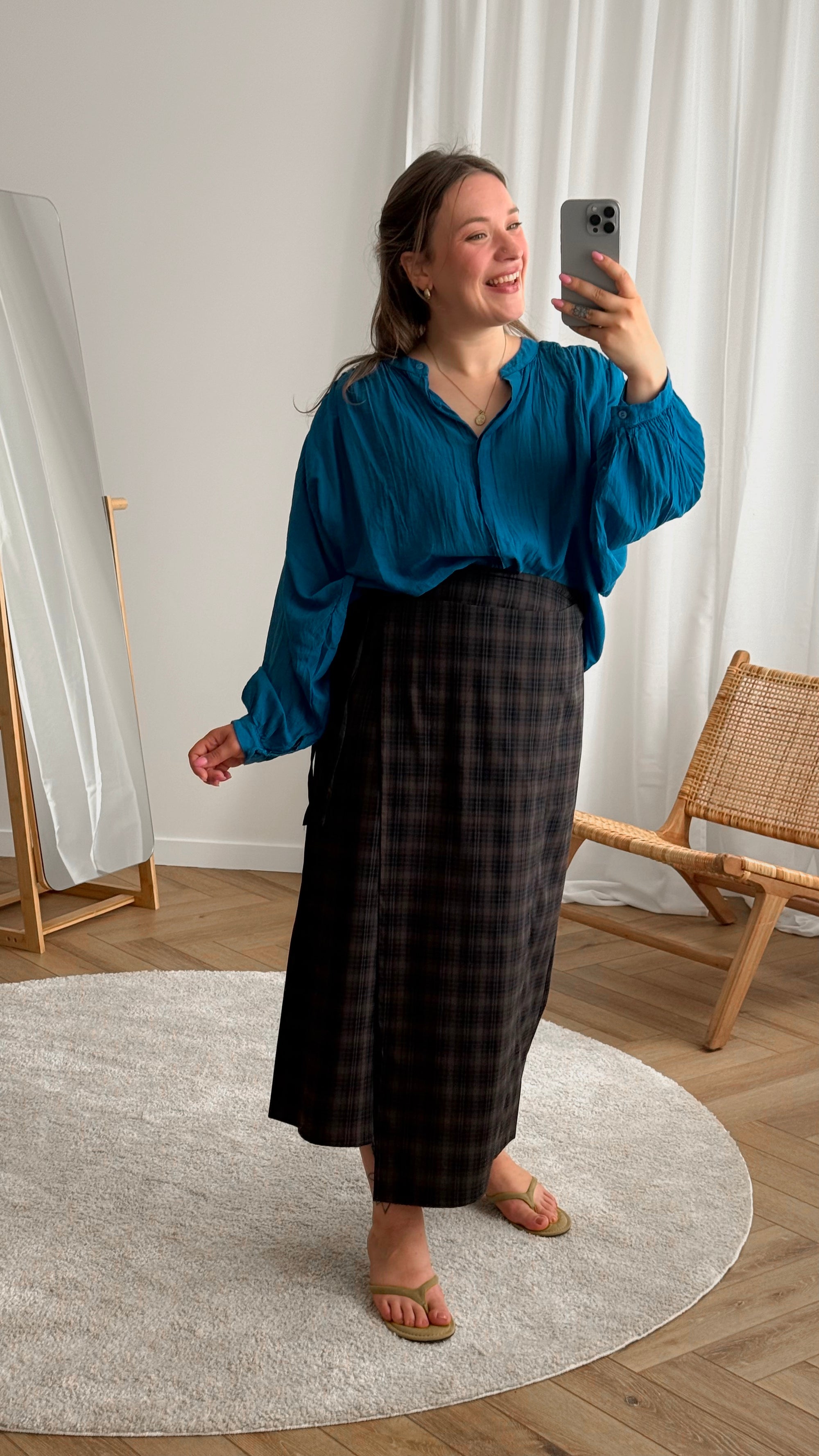 Soley midi wrap skirt