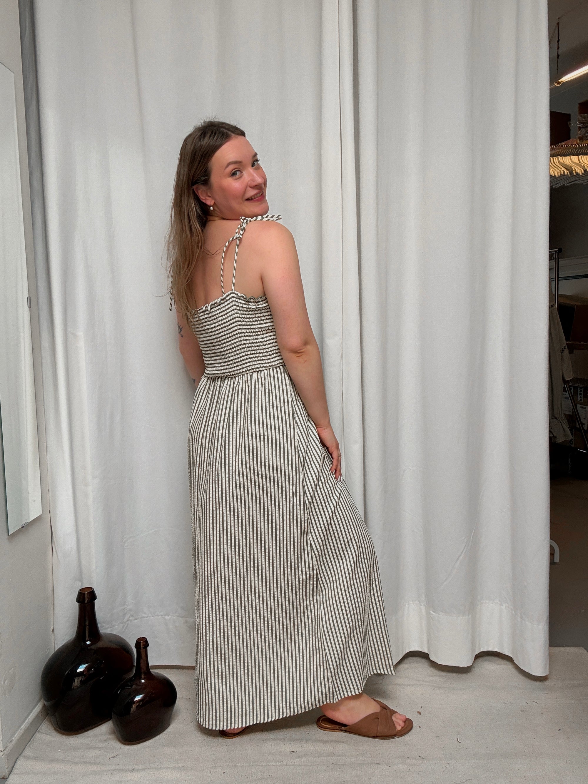 Lorana striped dress