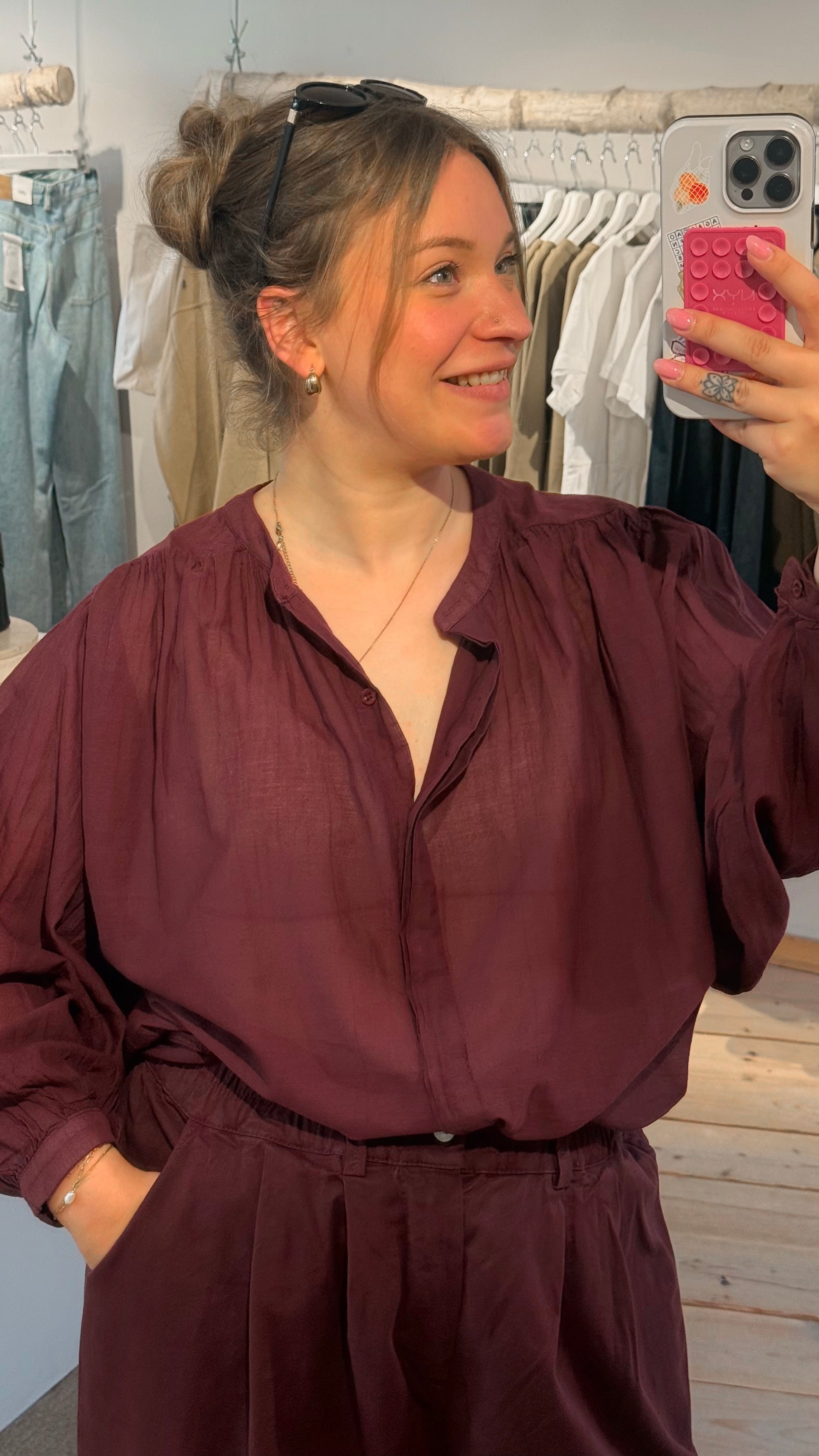 Indra blouse -wine