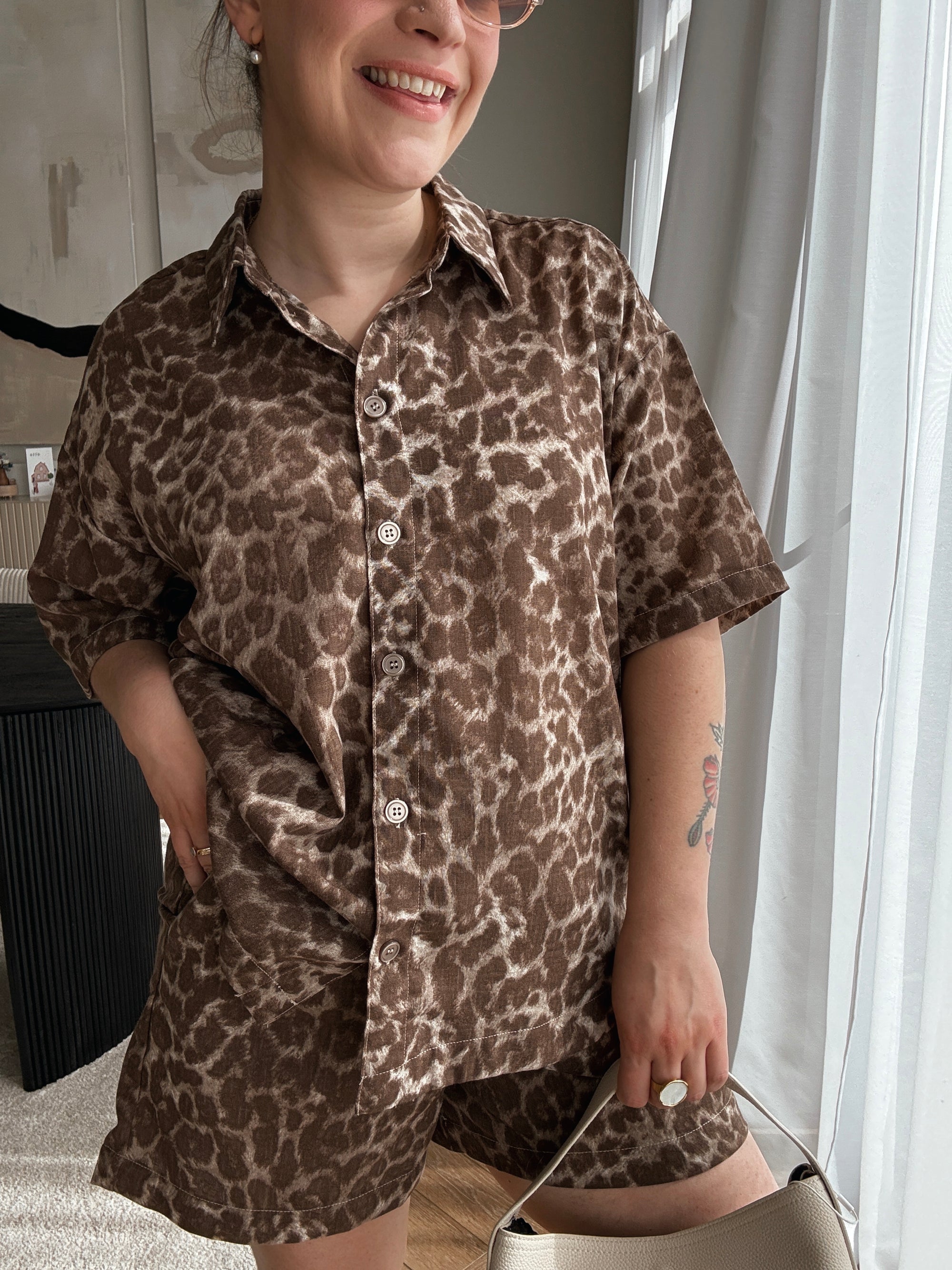 Cali short leopard