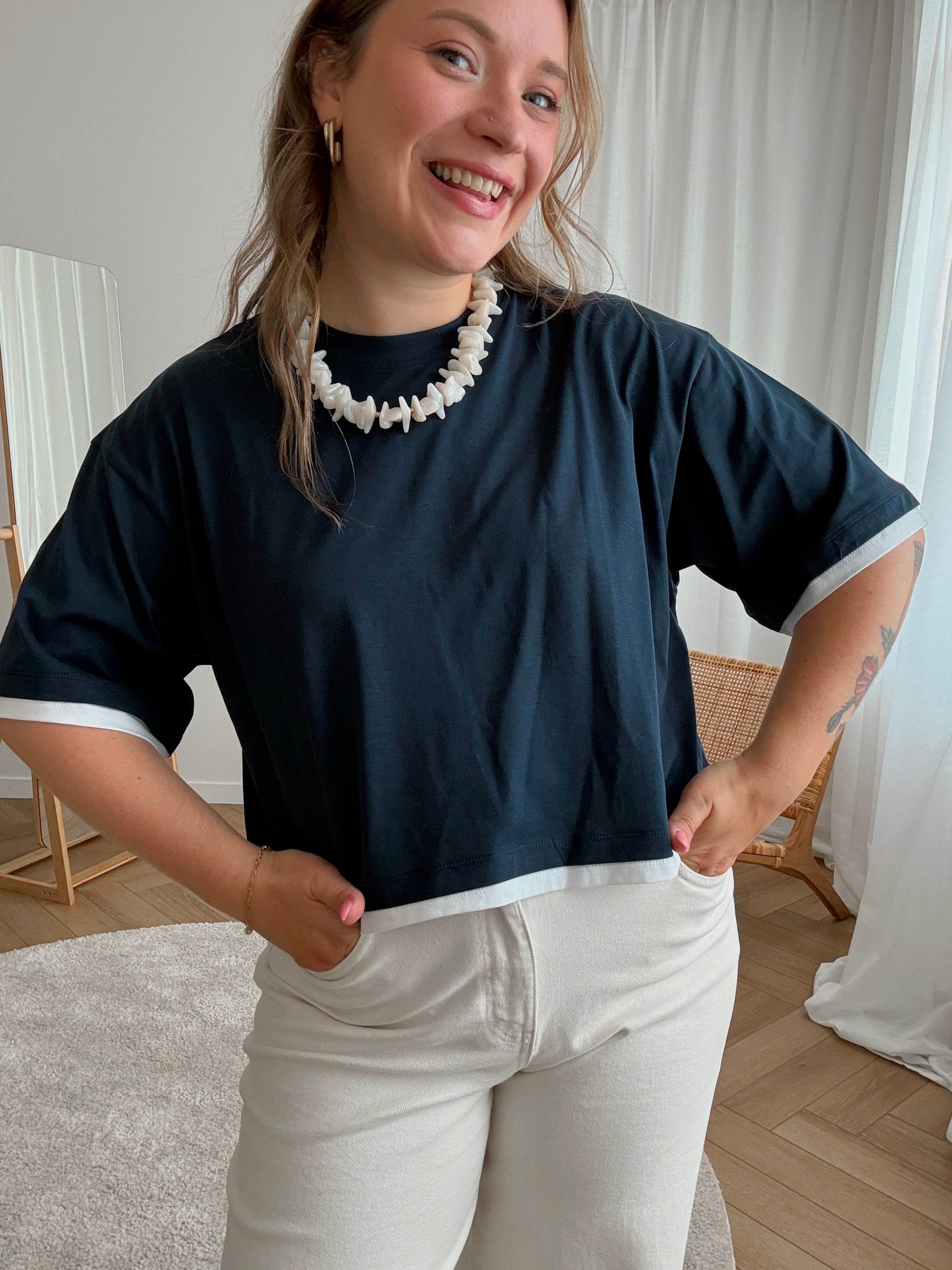 Andrea t-shirt Navy