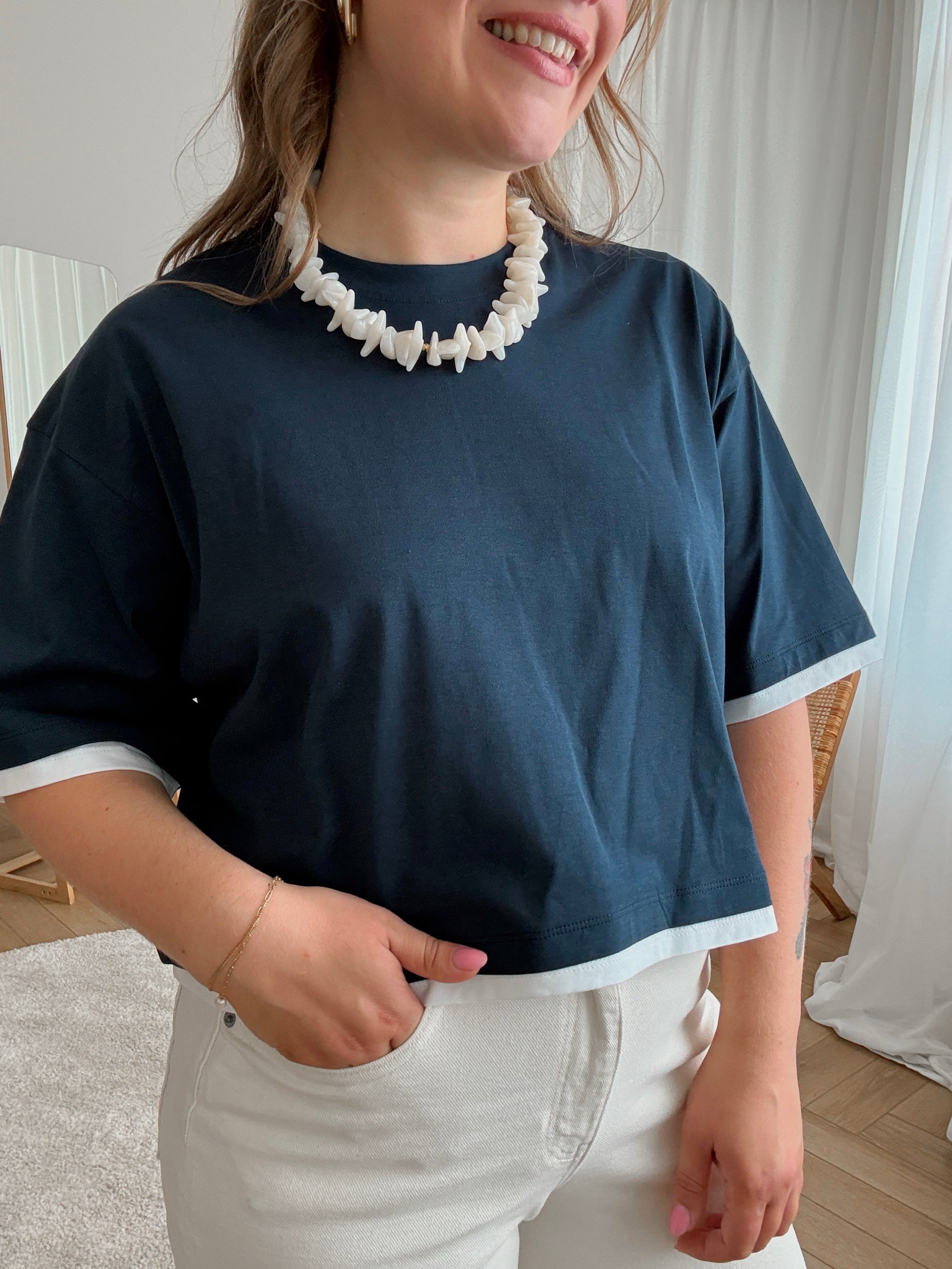 Andrea t-shirt Navy