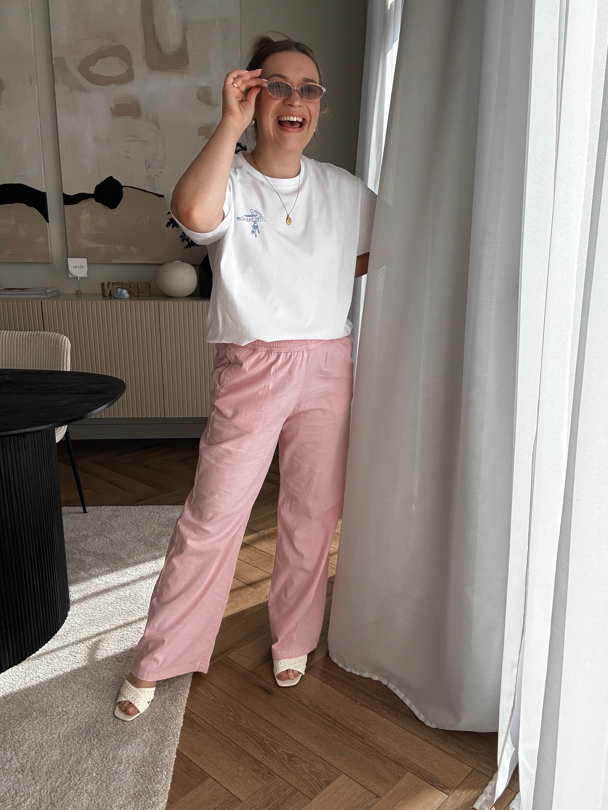 Sky breezy trousers pink