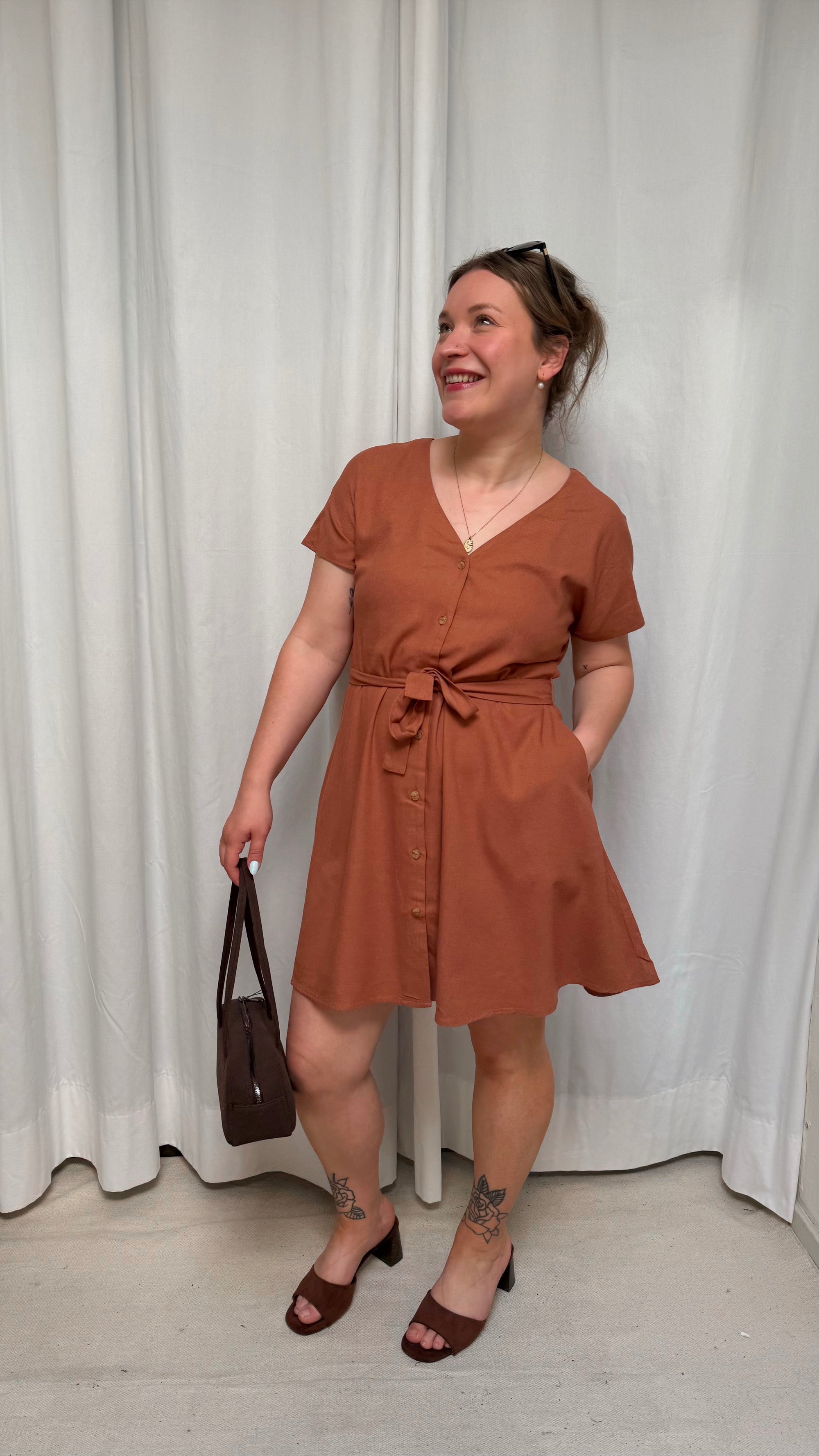 Ella dress rust