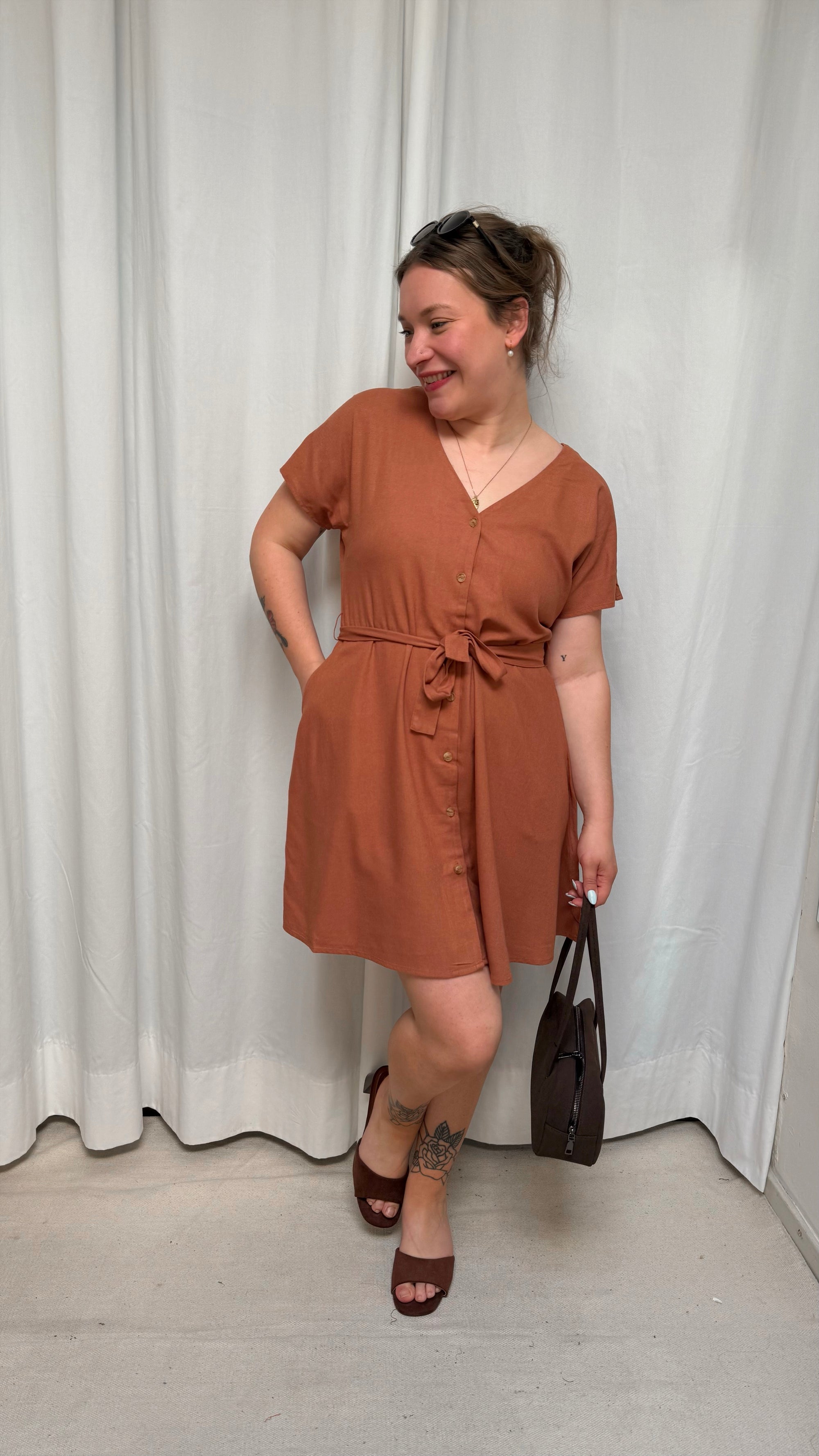 Ella dress rust