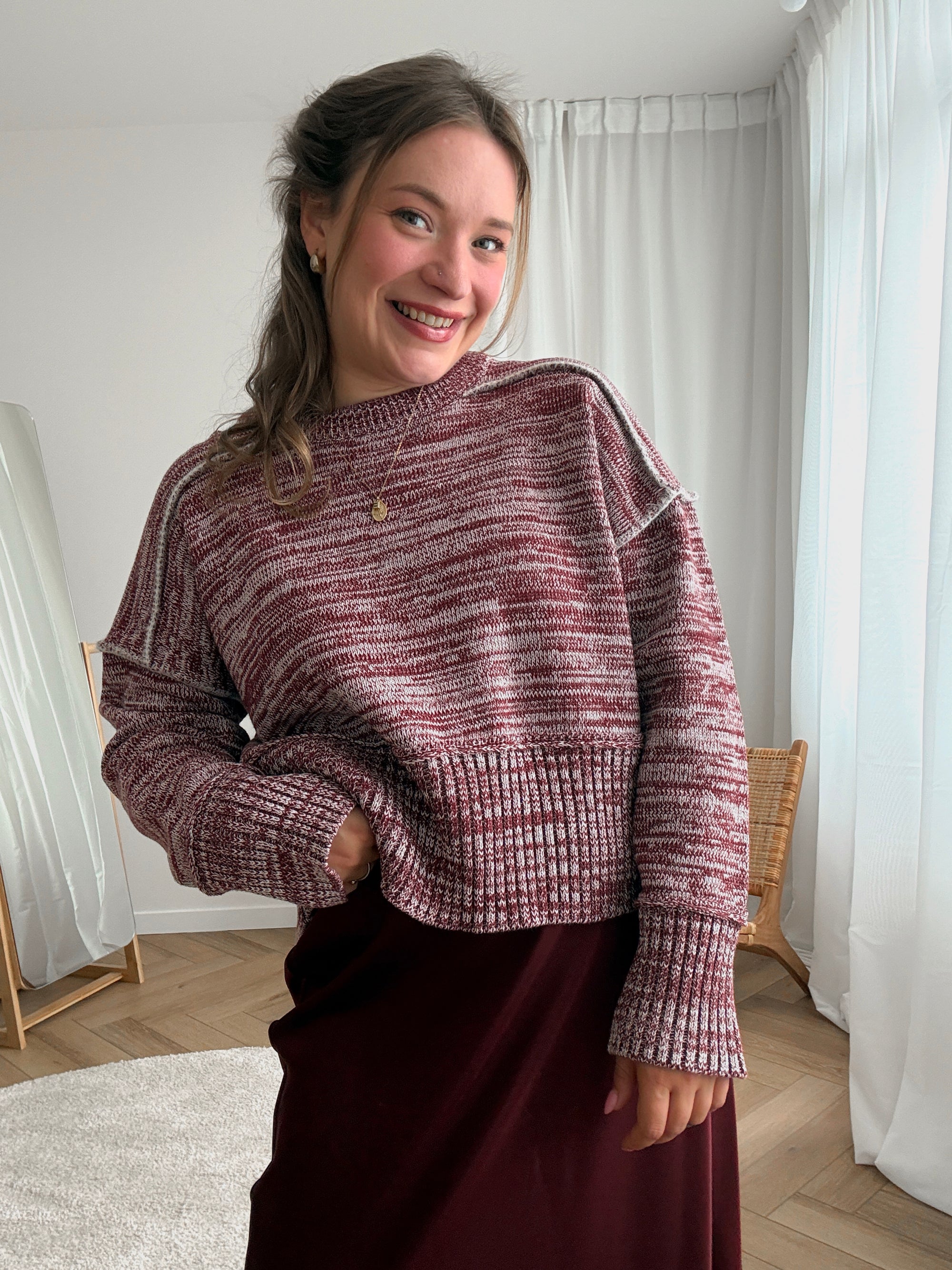 Tess knit burgundy