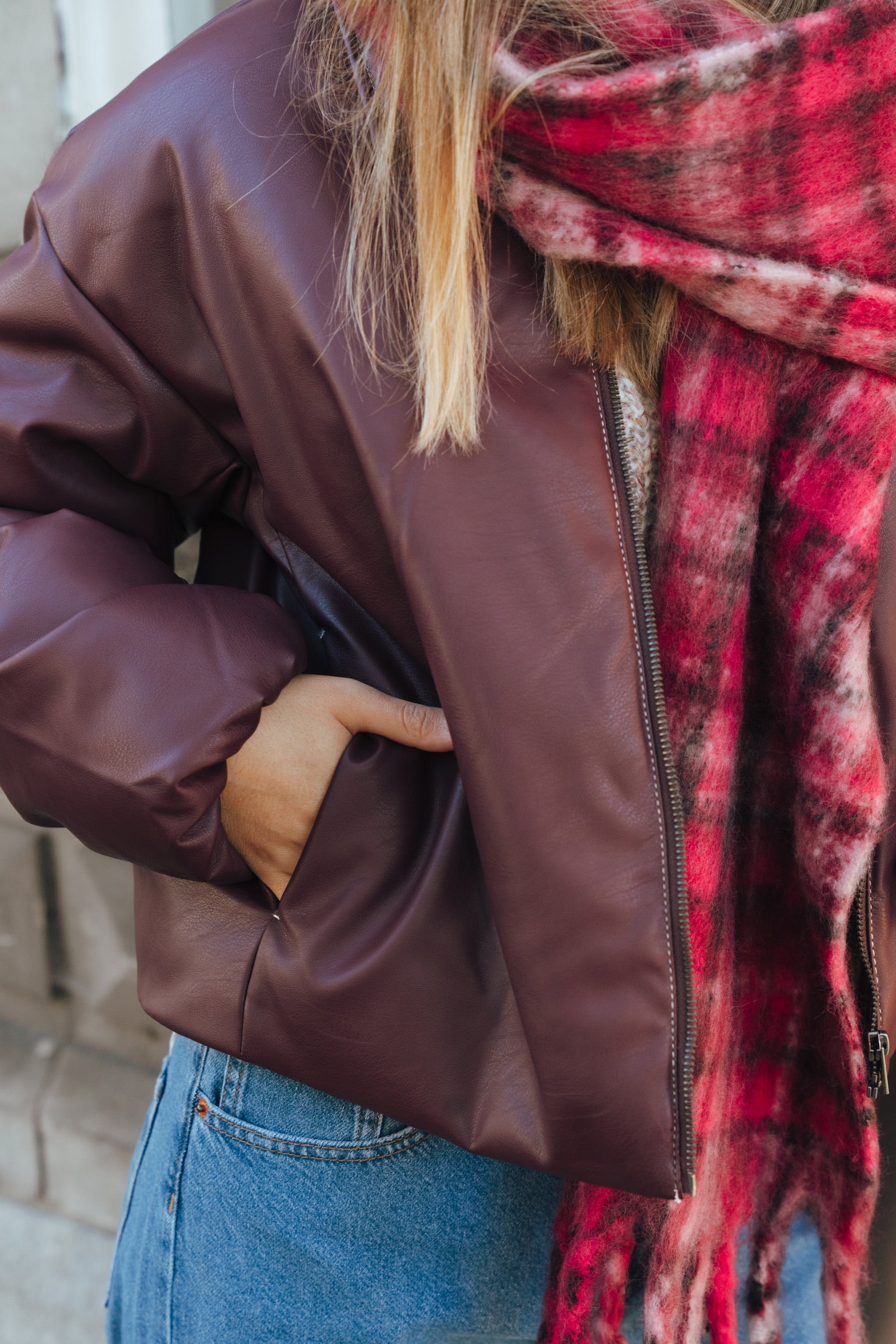 Cala bomber jacket aubergine