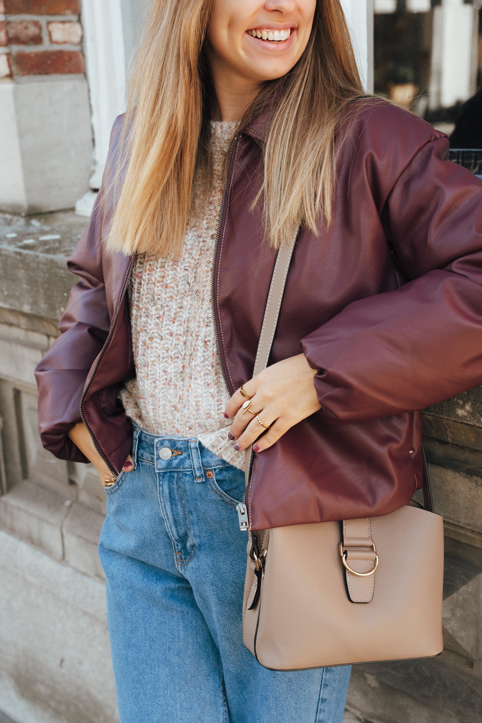 Cala bomber jacket aubergine