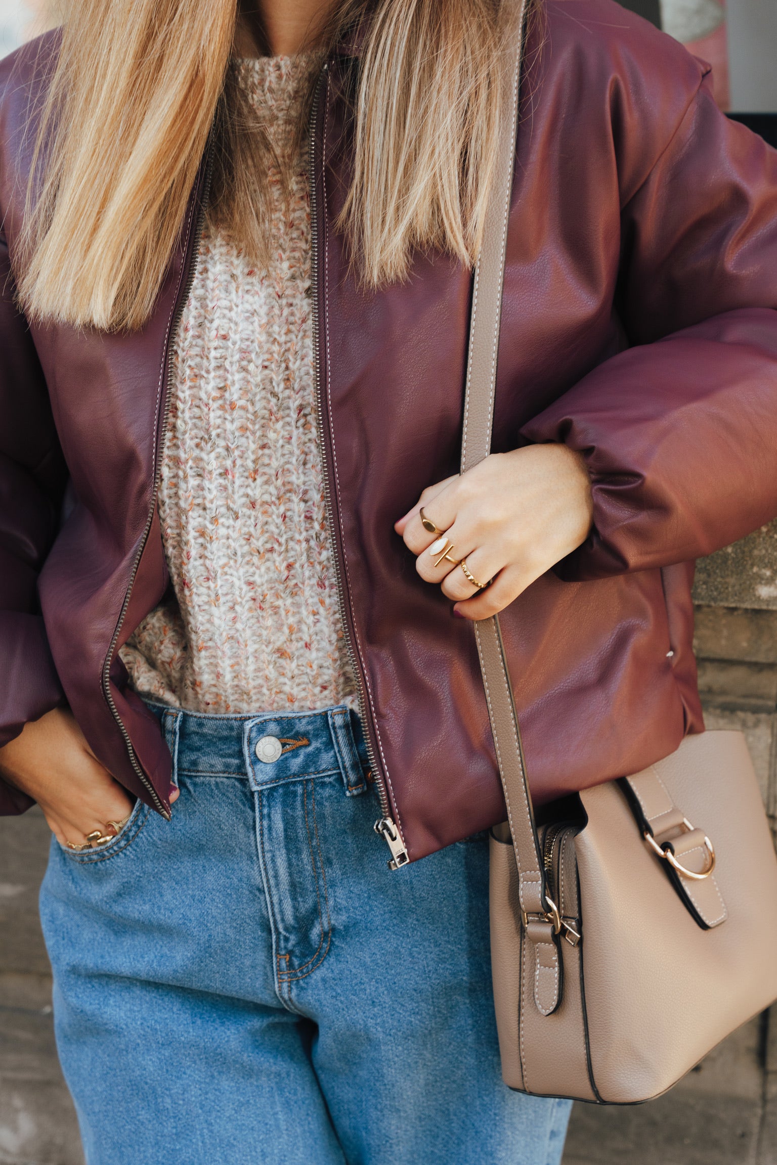 Cala bomber jacket aubergine