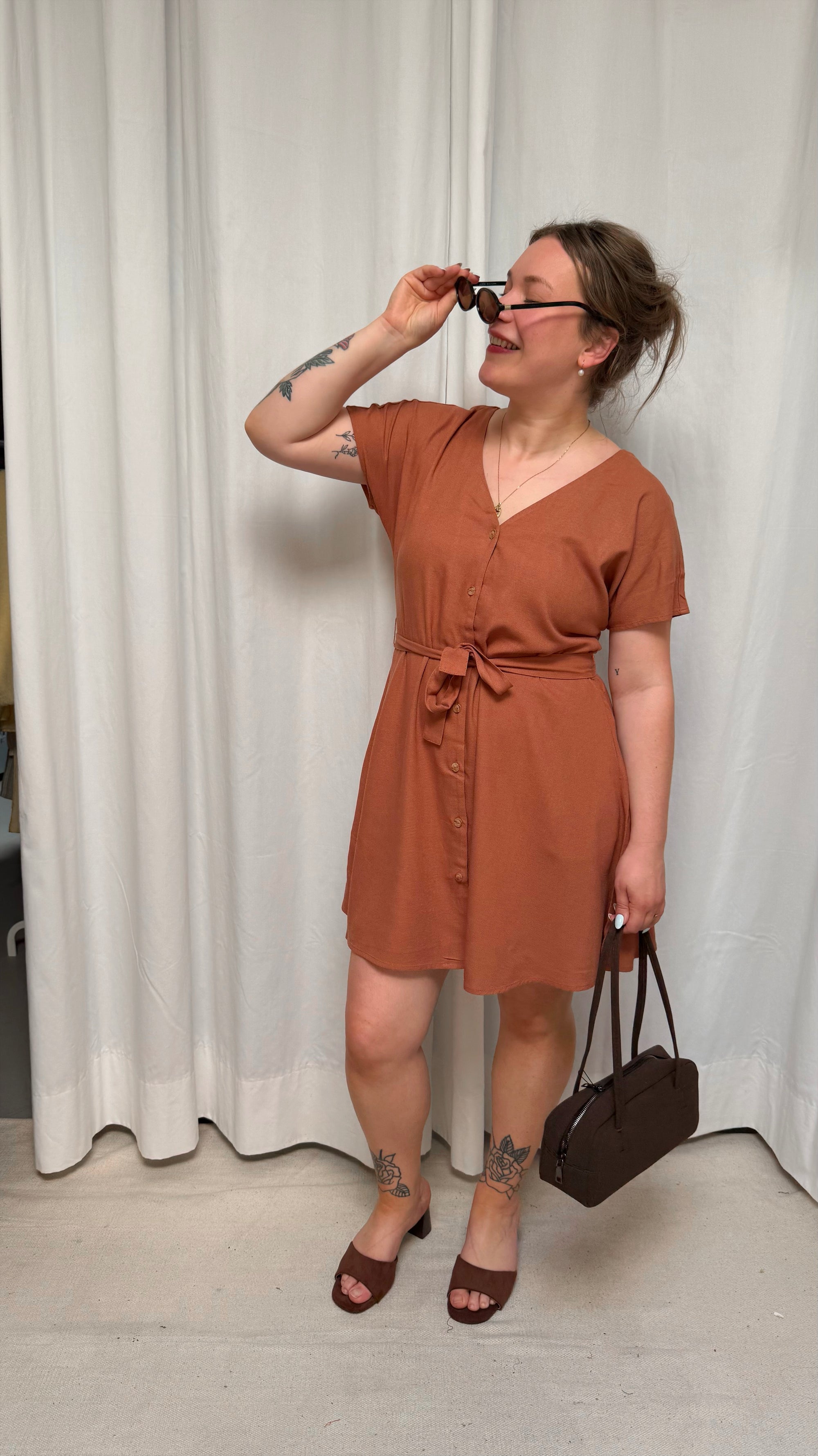 Ella dress rust