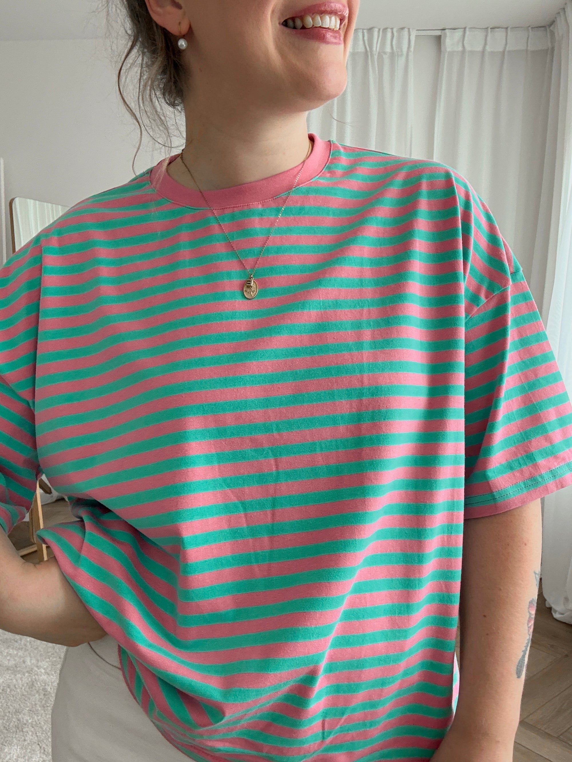 Retro muse t-shirt pink/teal