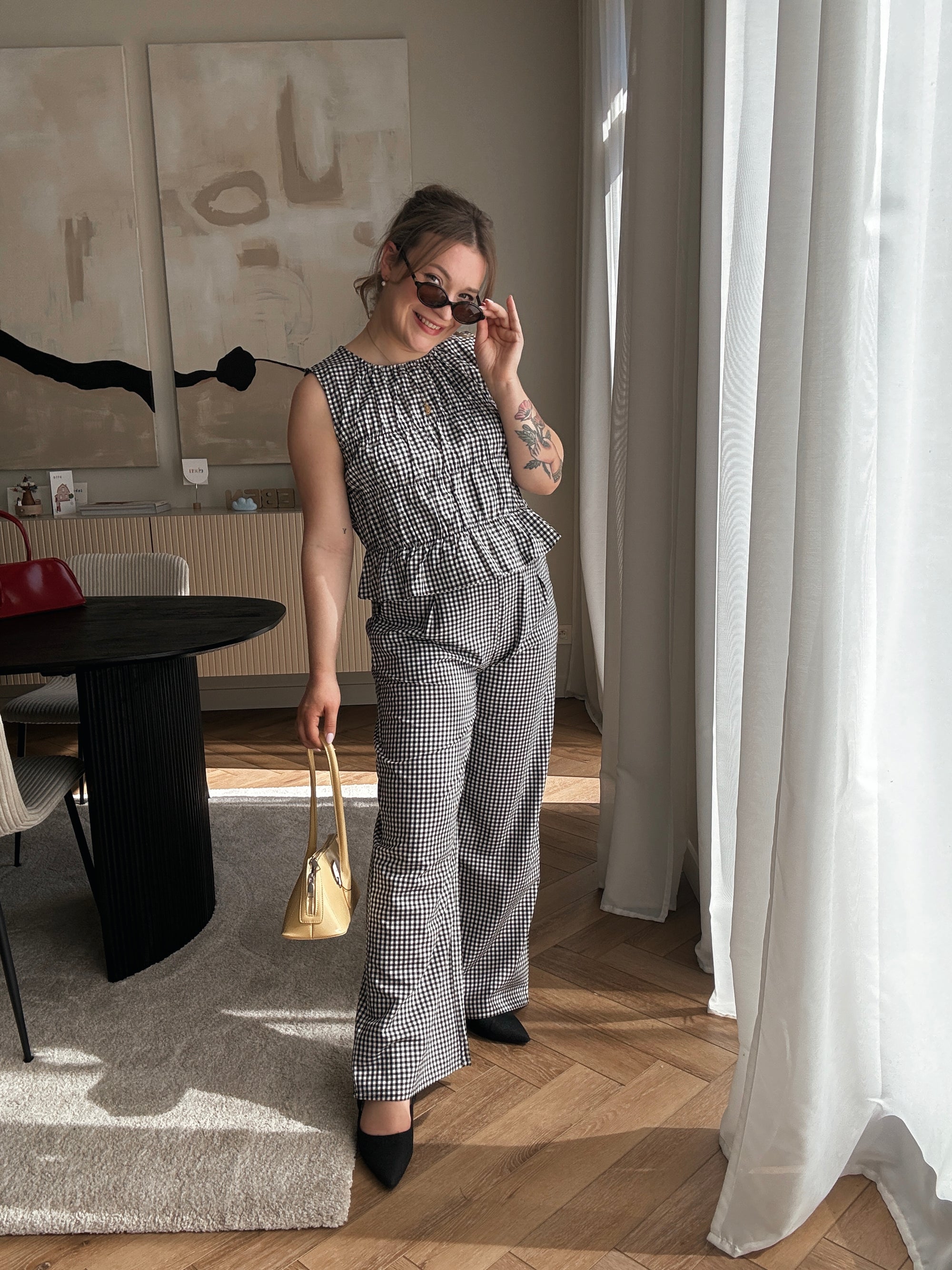 Janne checked trousers
