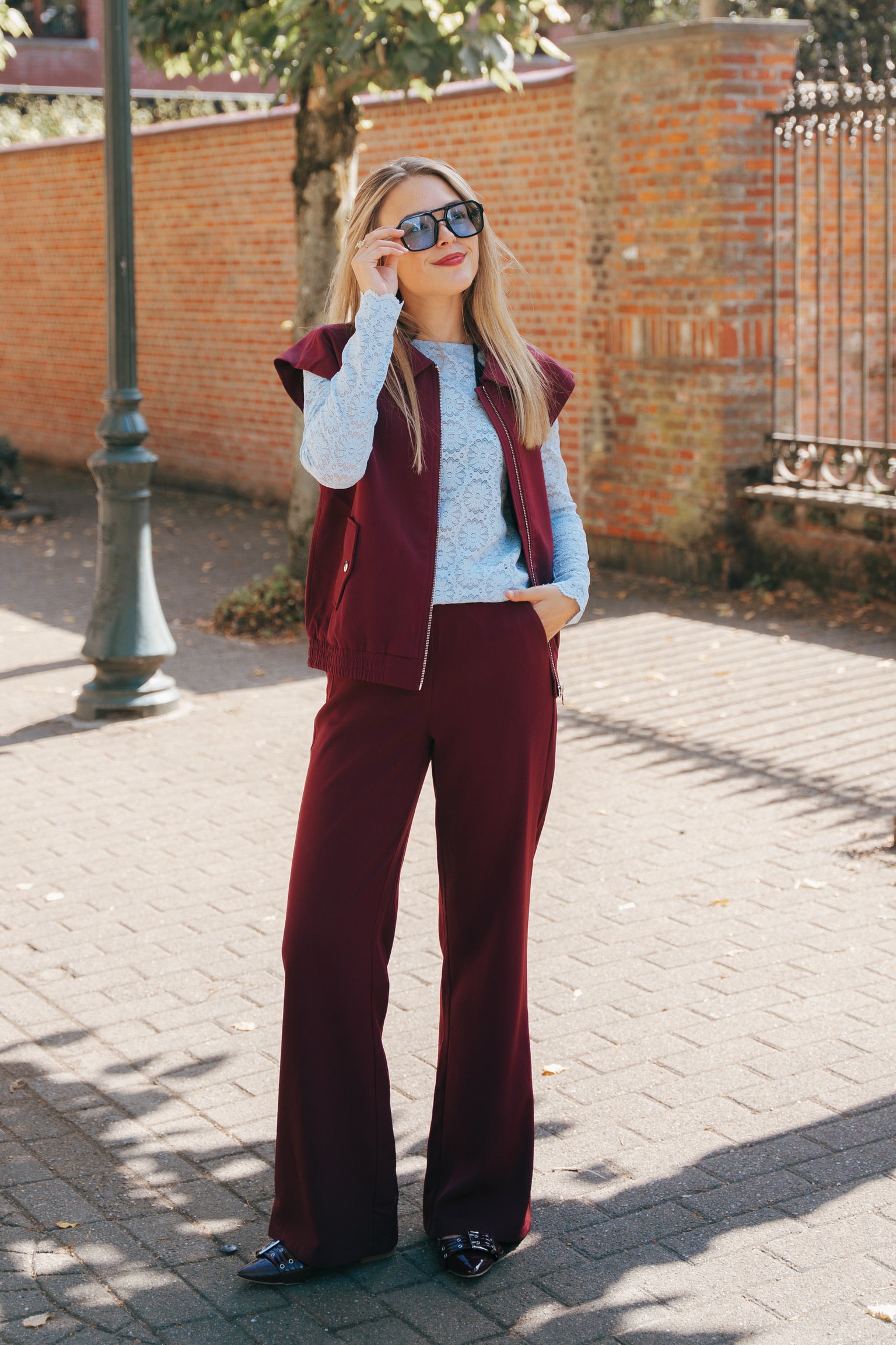 Danielle gilet burgundy