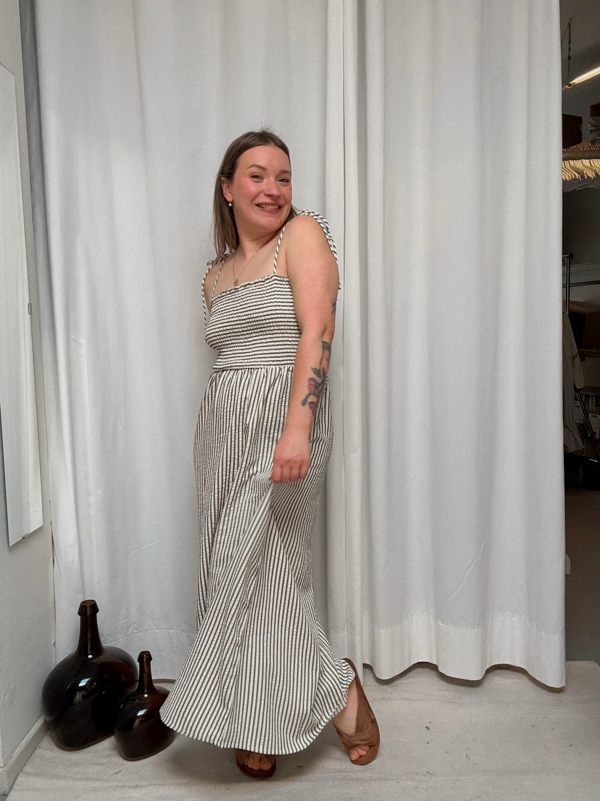 Lorana striped dress