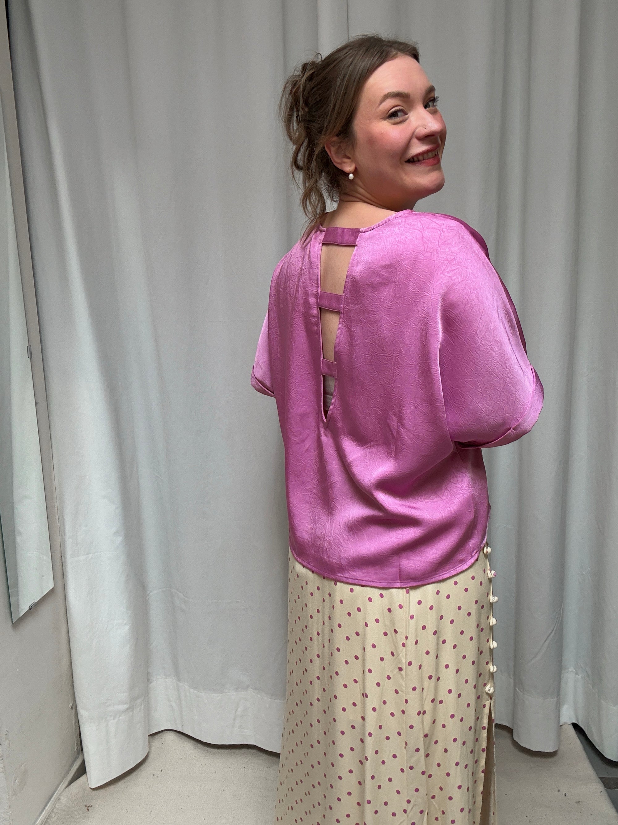 Paula top pink purple