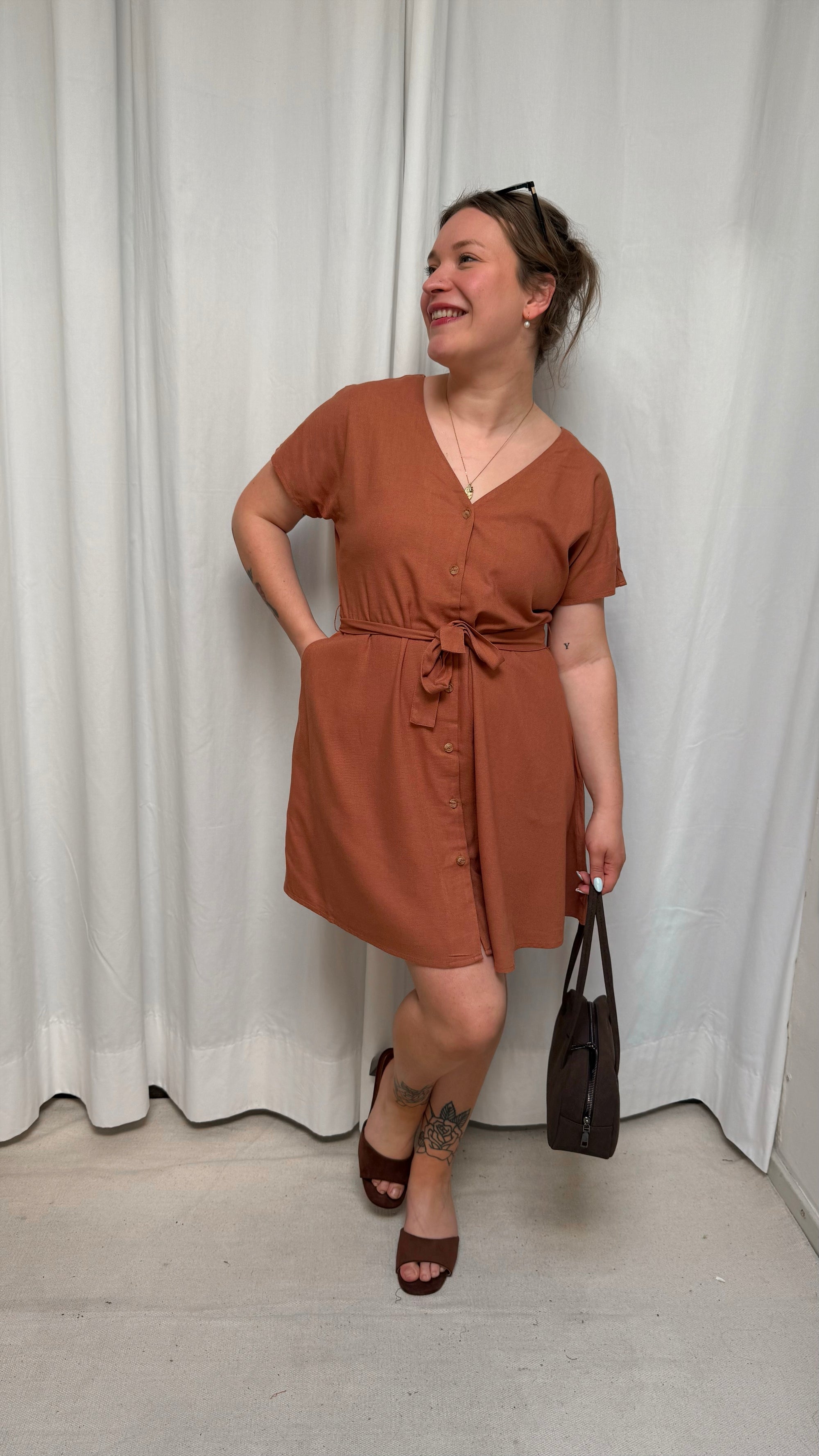 Ella dress rust