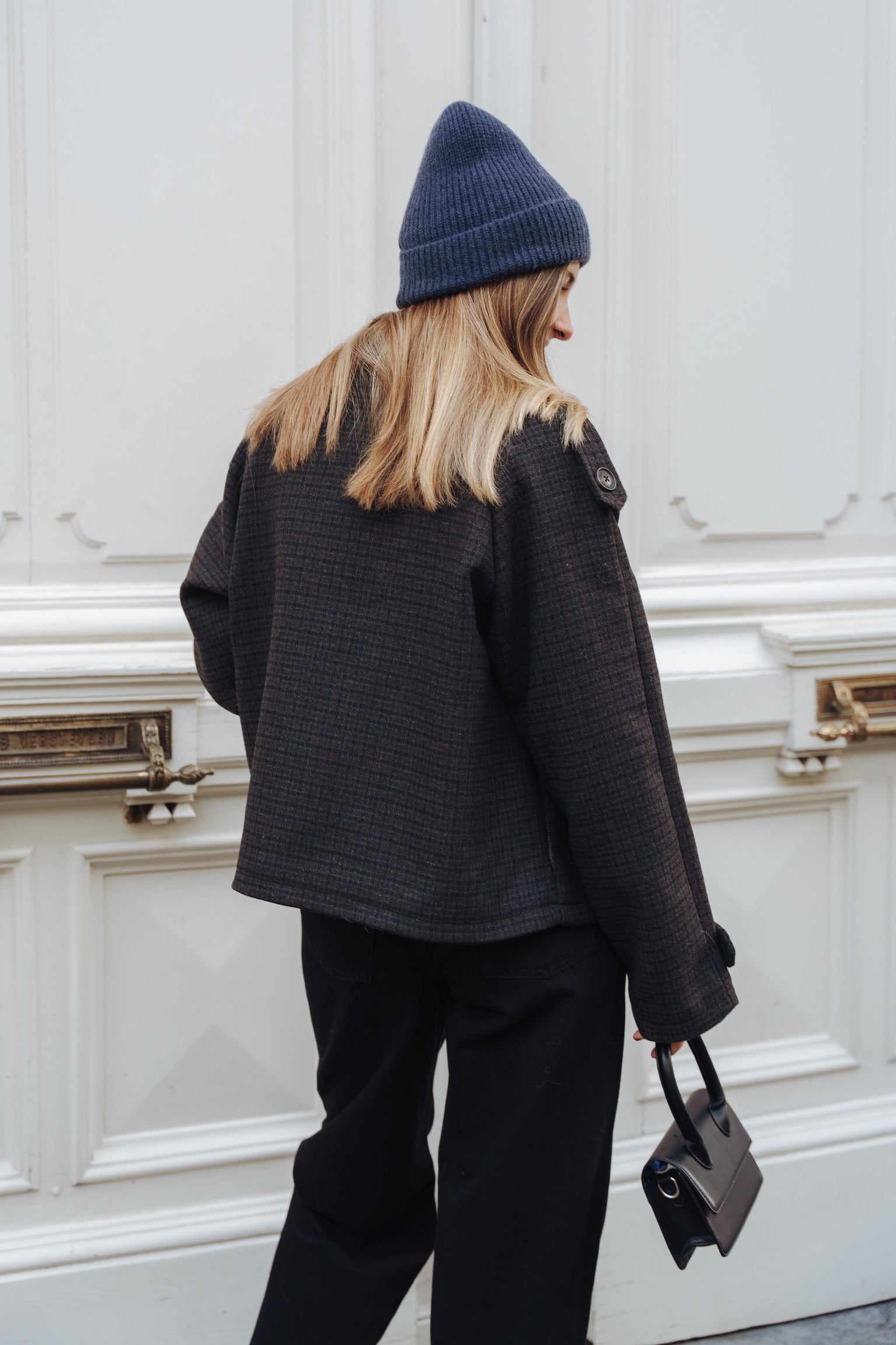 Elle short trenchcoat grey