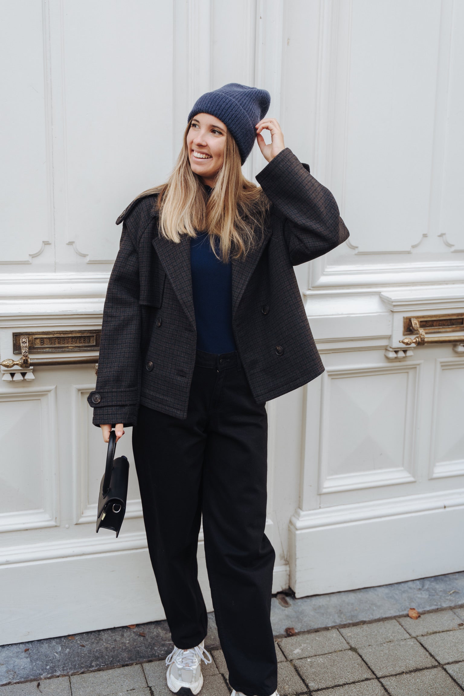 Elle short trenchcoat grey