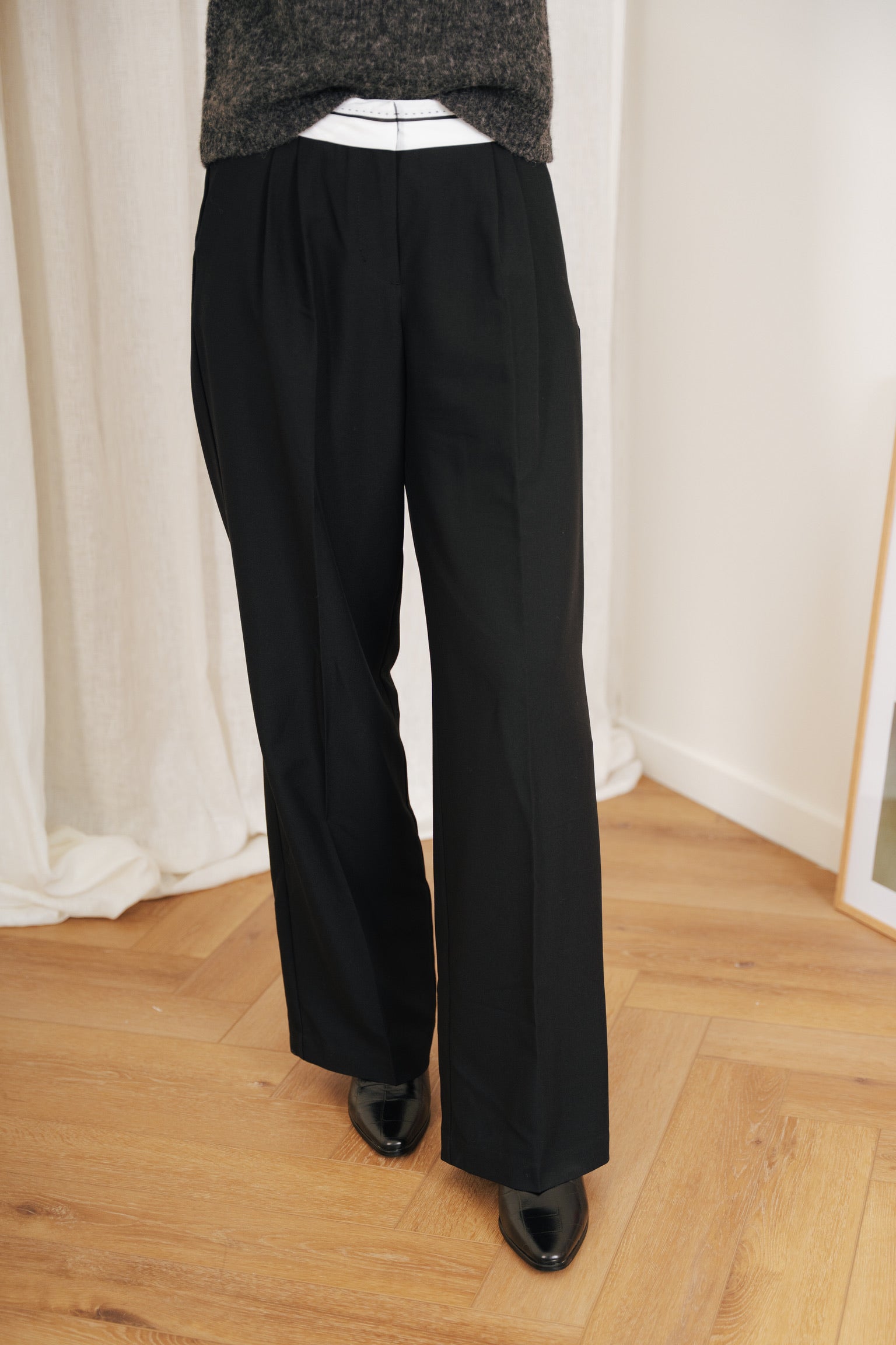 Ellis fold down pant black