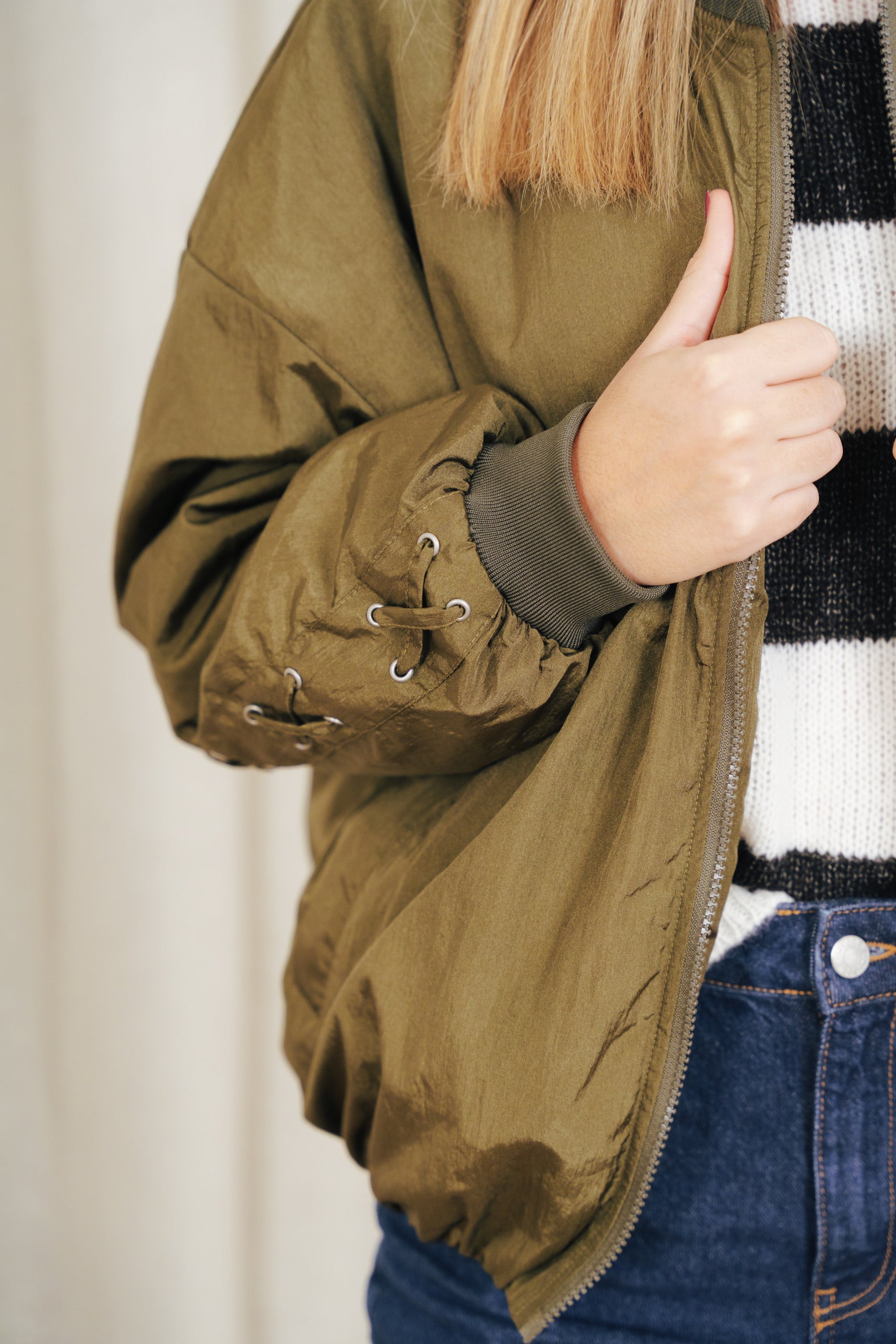 Ember bomber jacket khaki