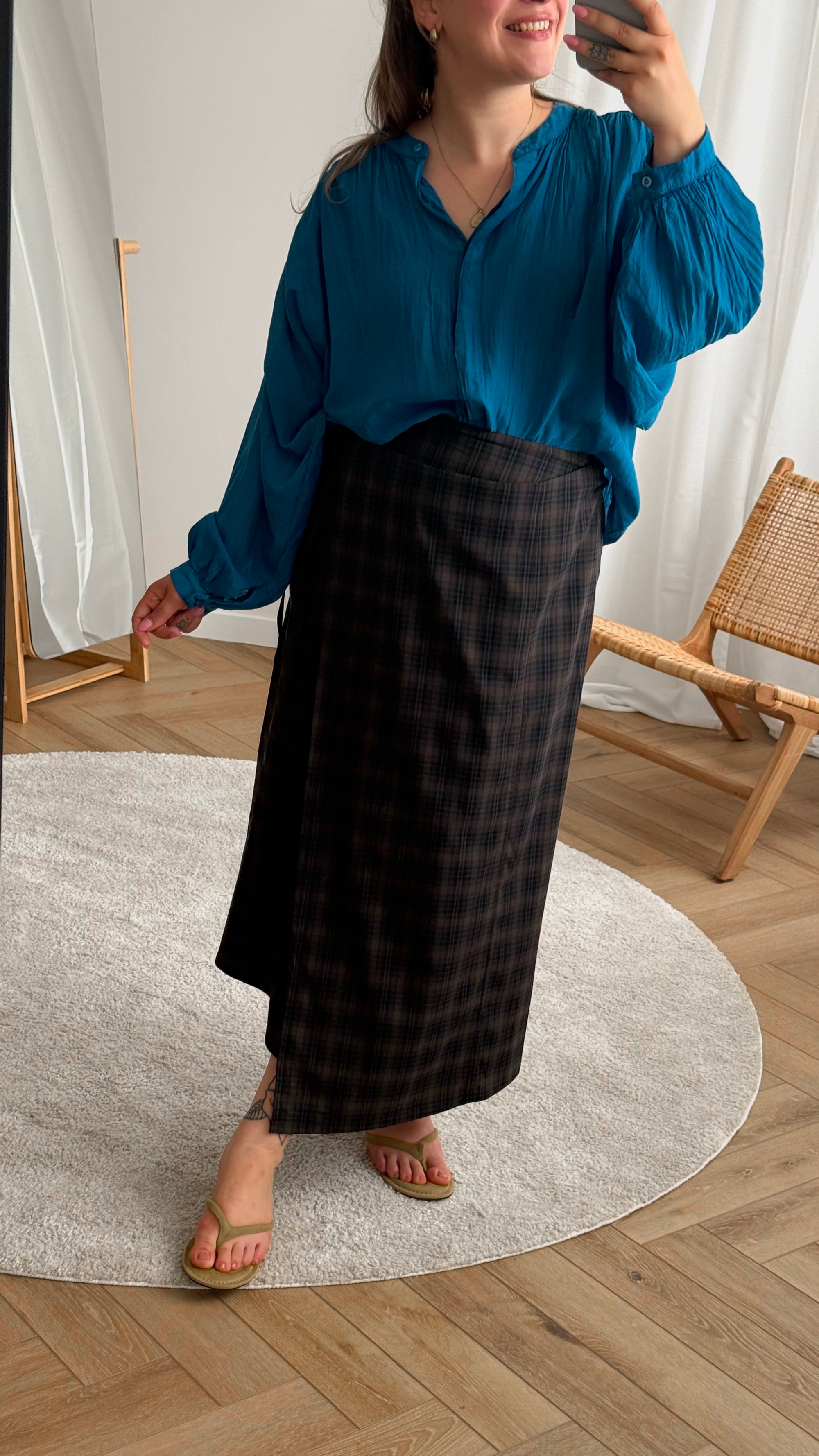 Soley midi wrap skirt