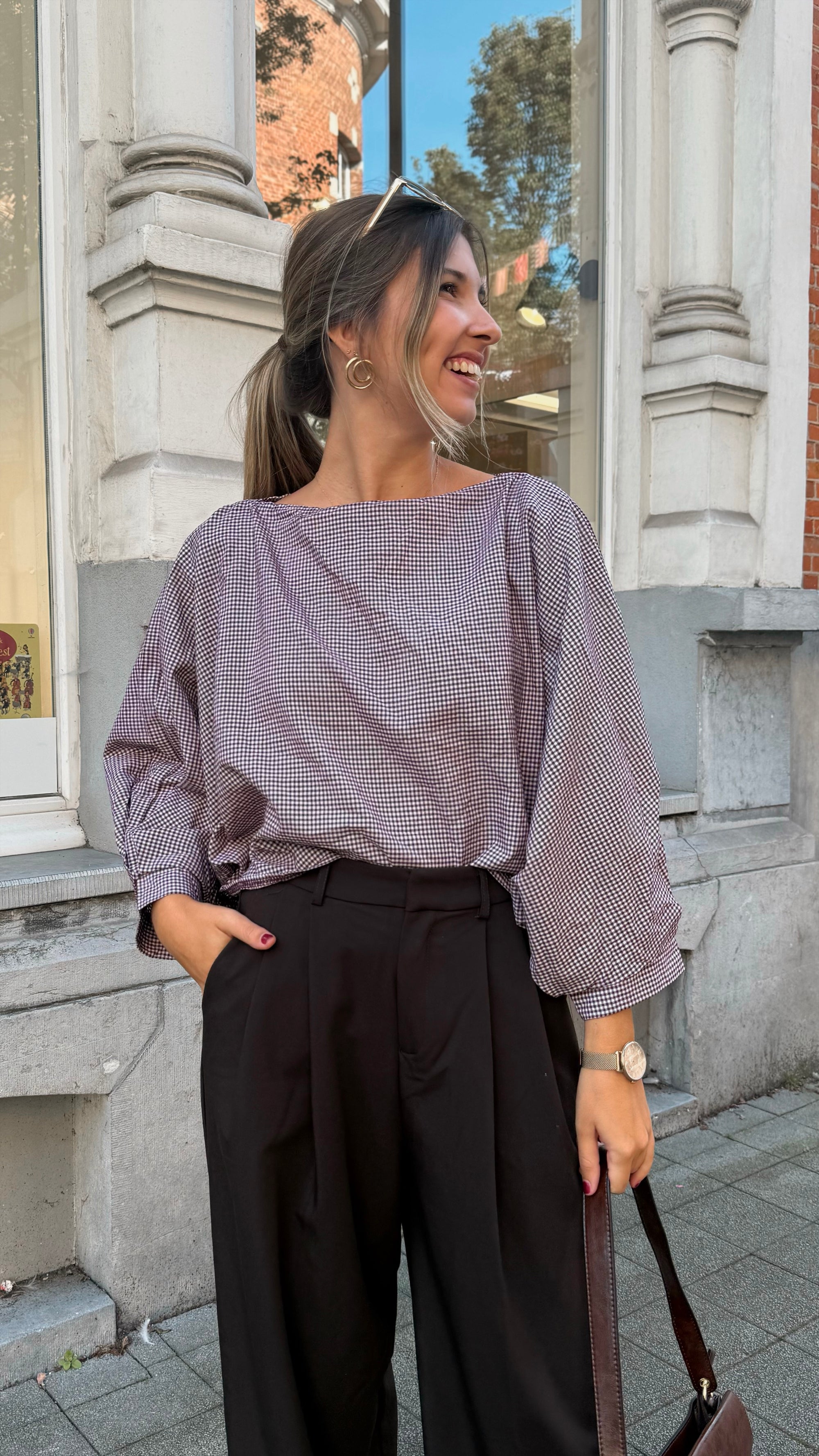 Merdi blouse - bordeaux (PRE-ORDER)