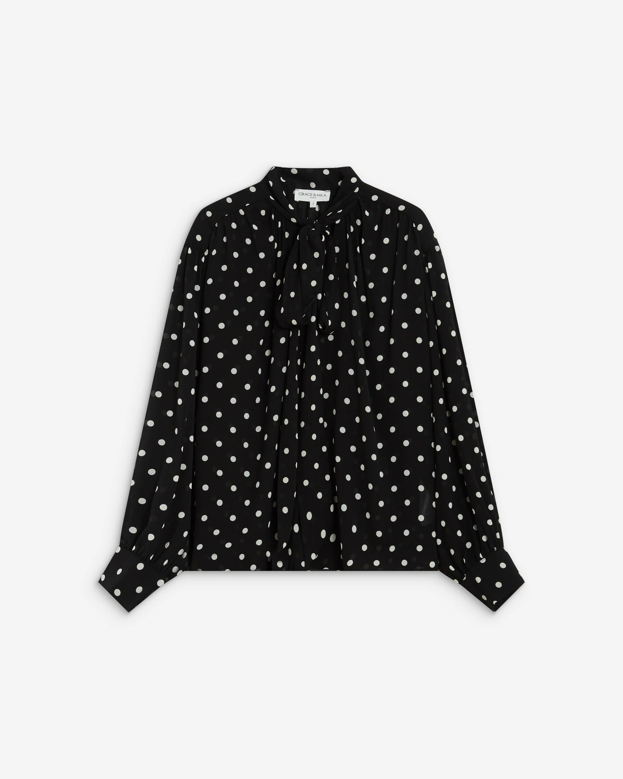Angelica polka dot blouse
