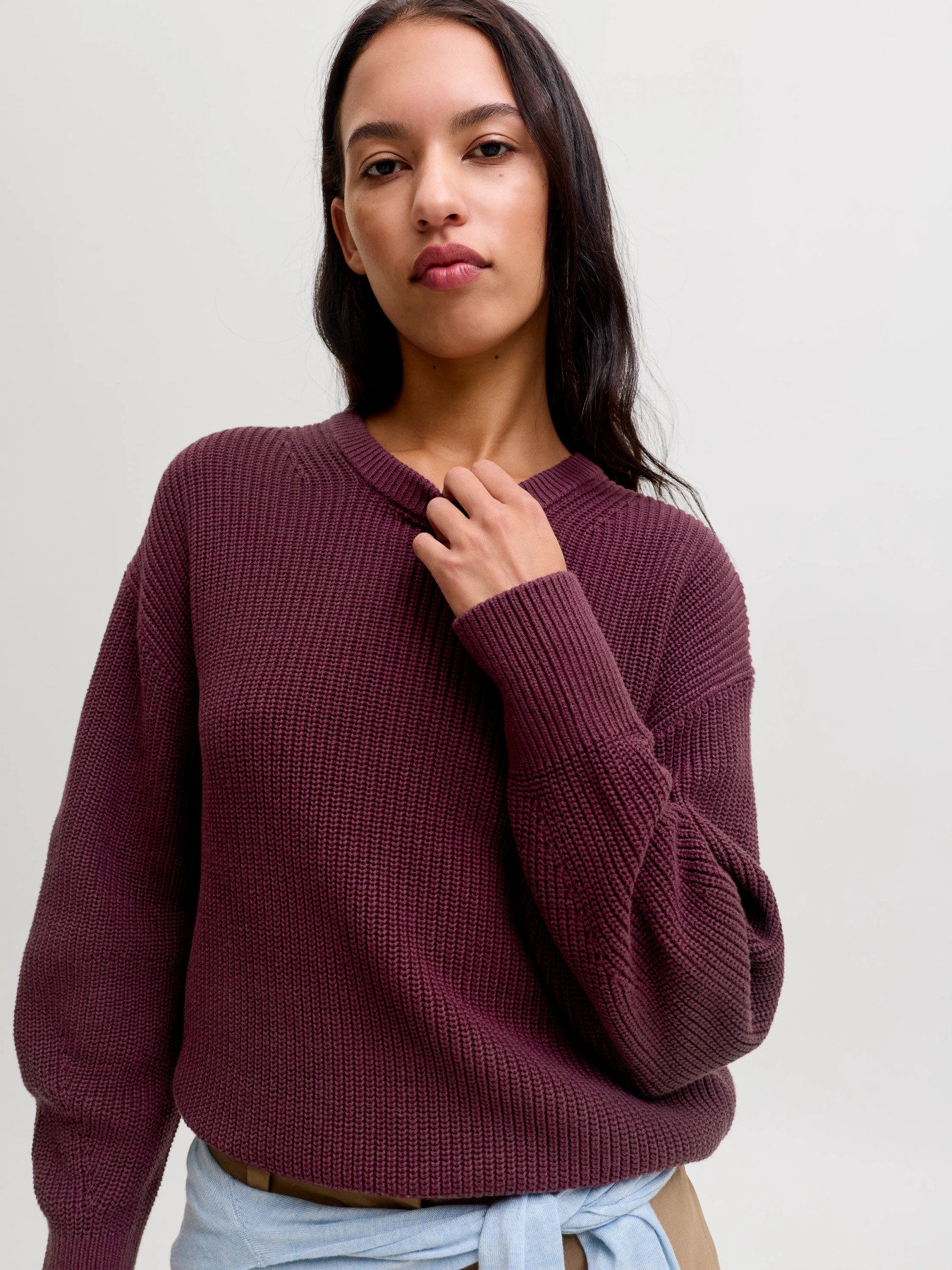 Mila twist knit - wine
