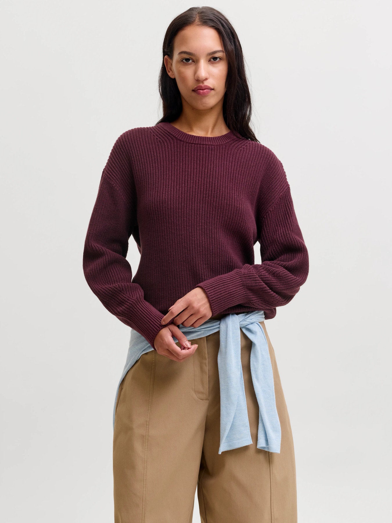 Mila twist knit - wine