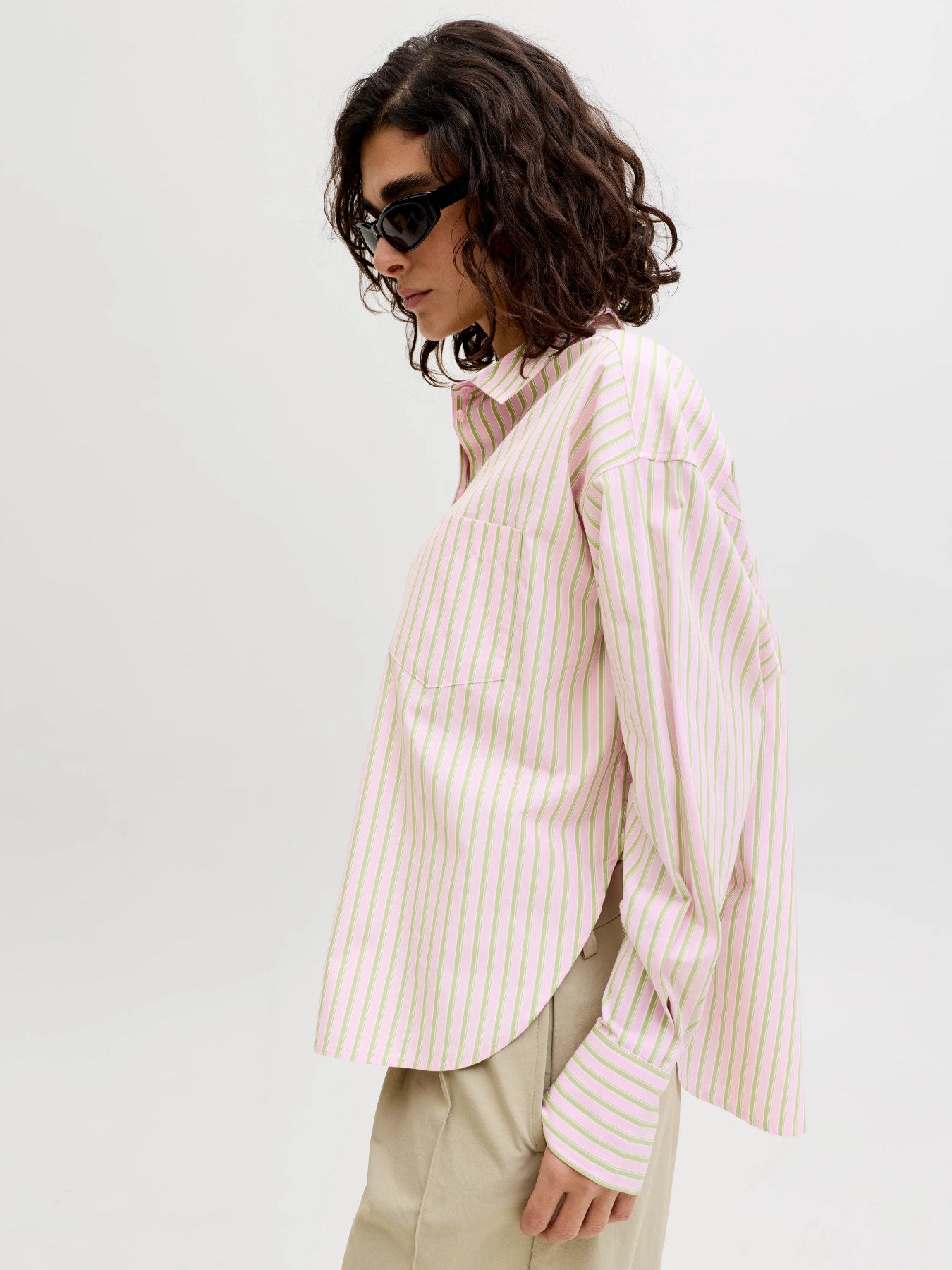 Jamie striped shirt pink/green