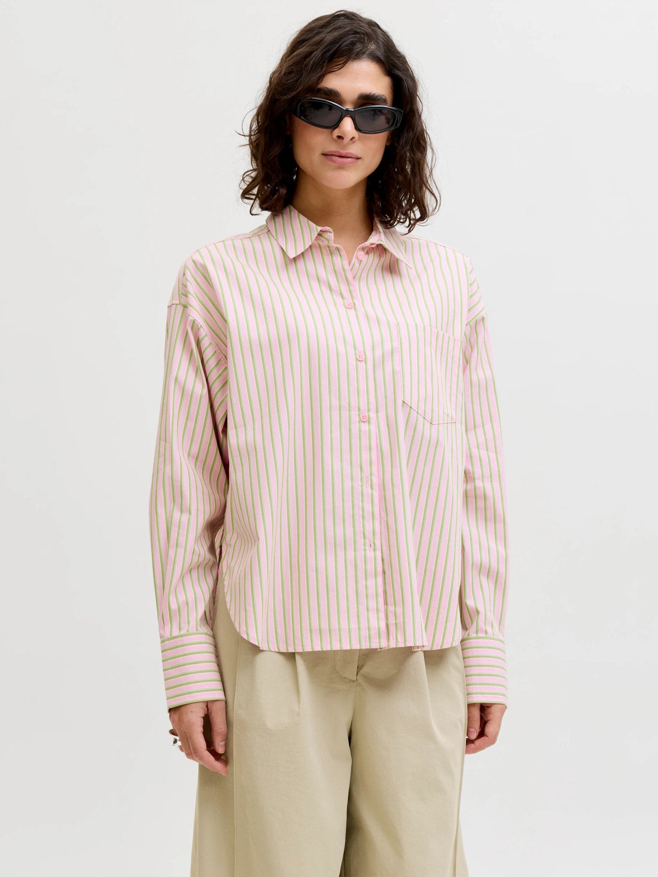 Jamie striped shirt pink/green