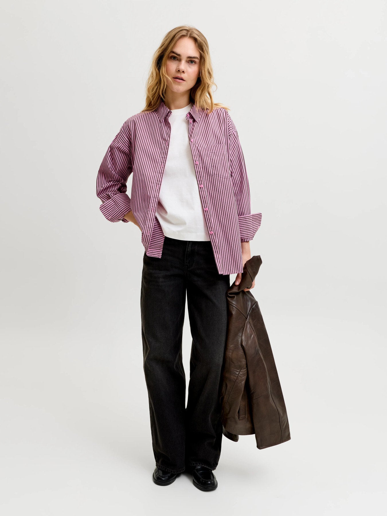 Jamie striped shirt -pink