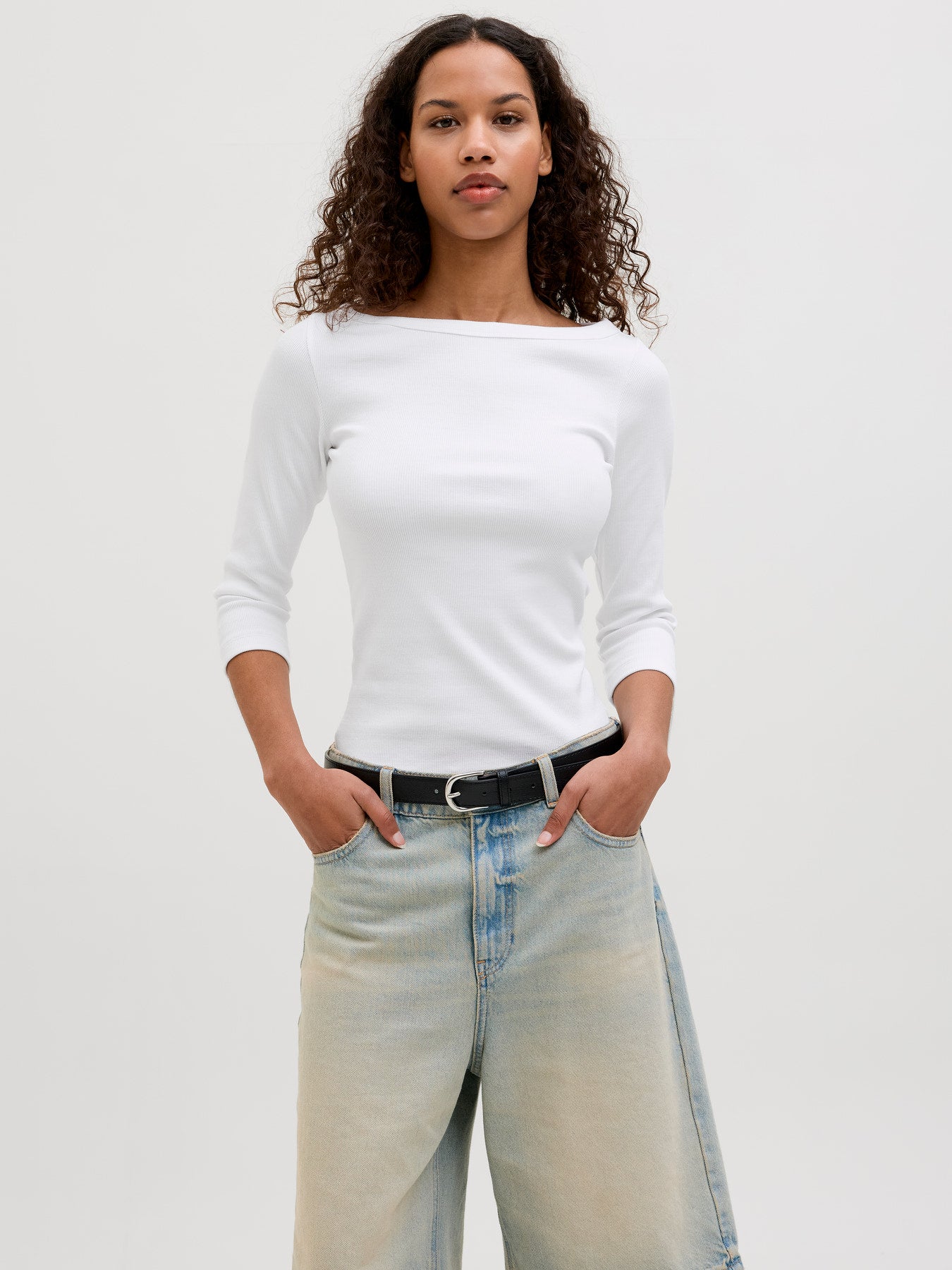Fifi boatneck top - white