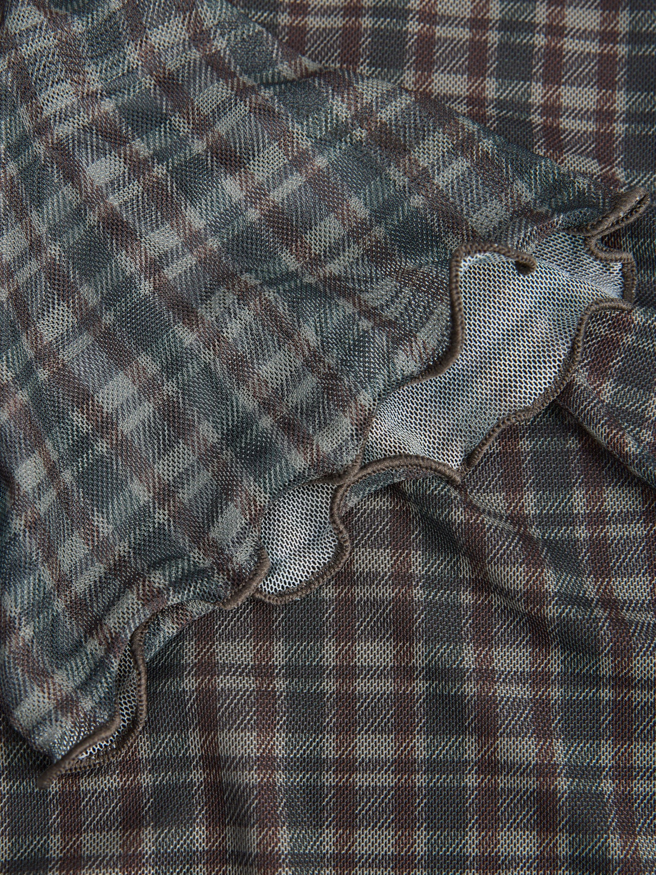 Minna mesh check longsleeve