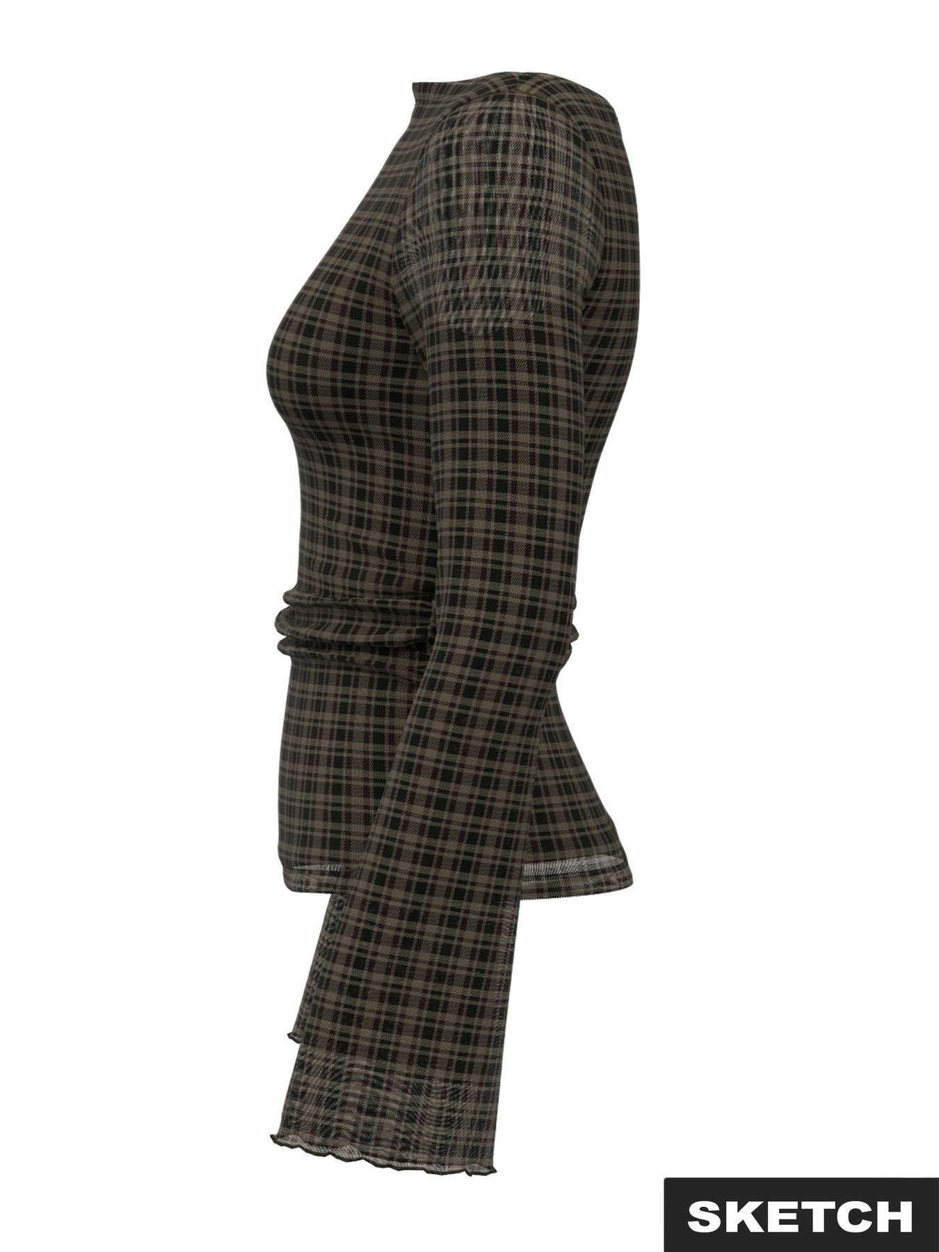 Minna mesh check longsleeve