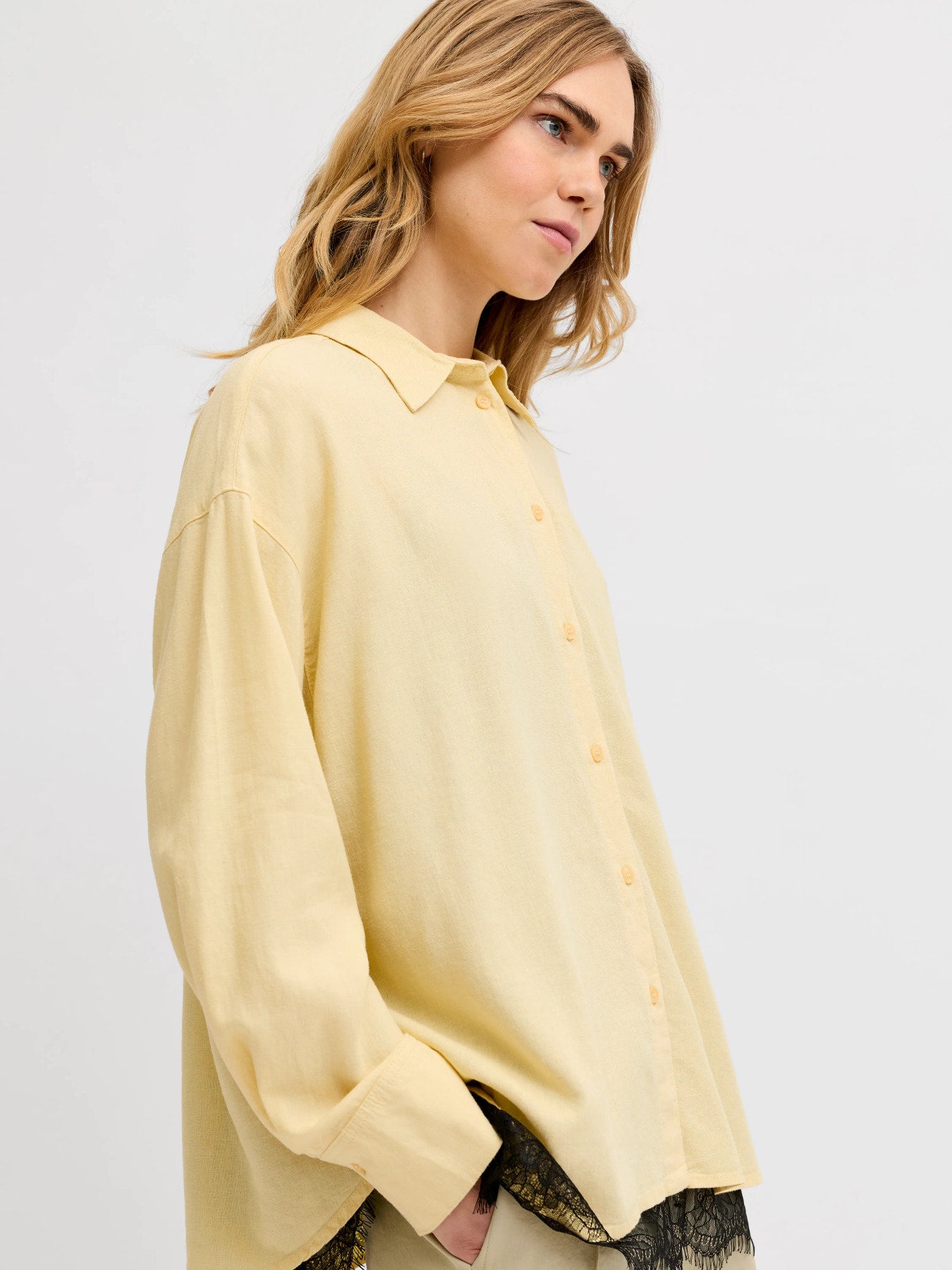 Almira linnen shirt yellow