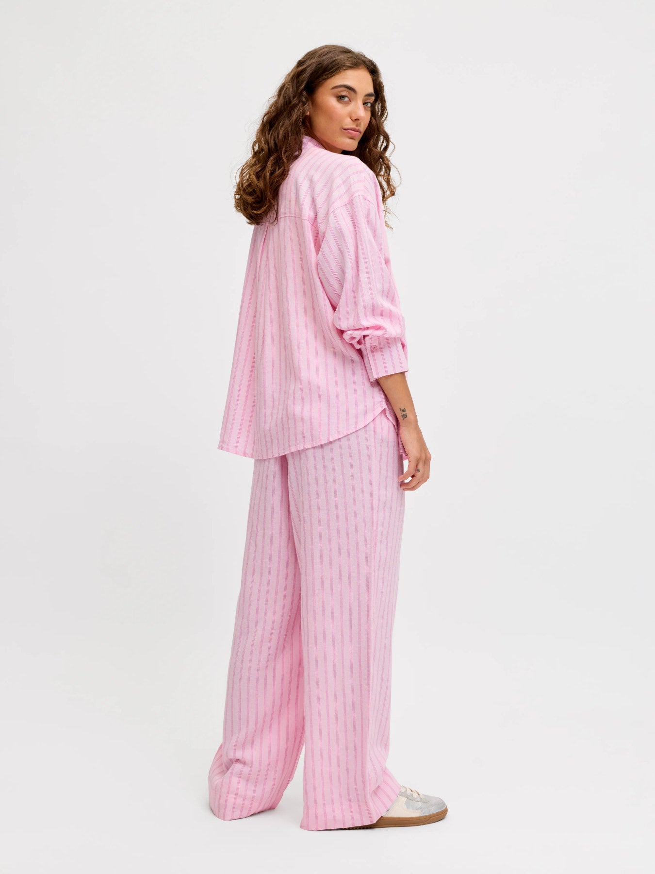 Almira linnen shirt pink