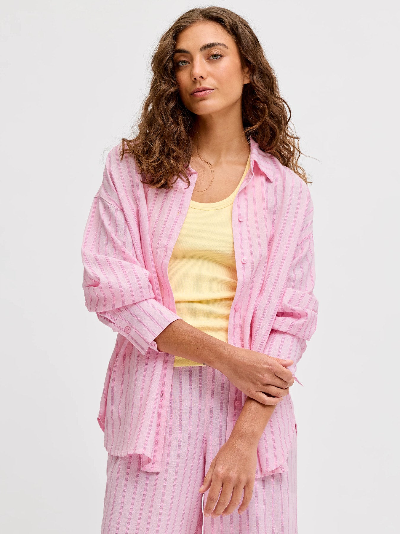 Almira linnen shirt pink