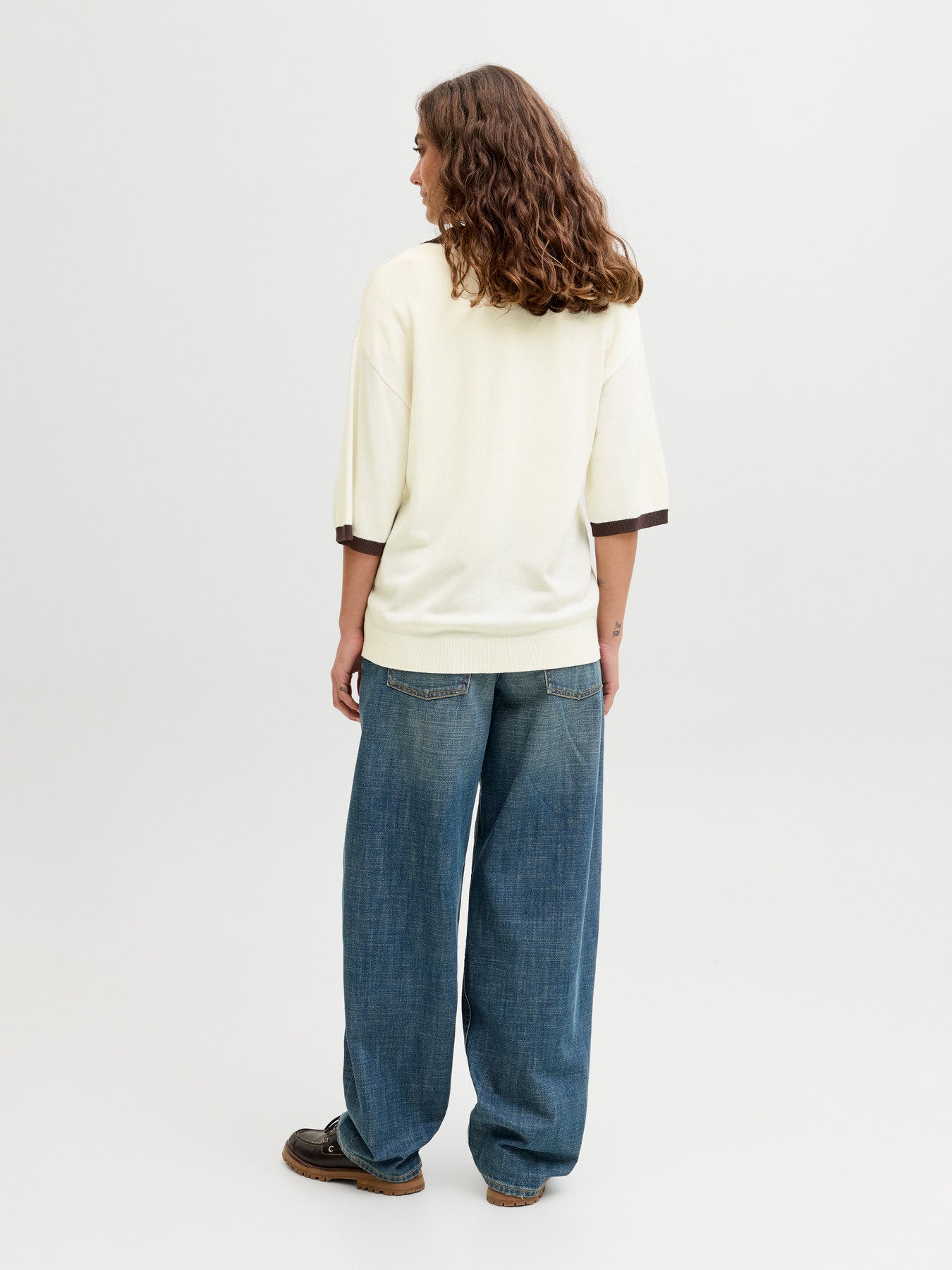 Vilda polo knit cream