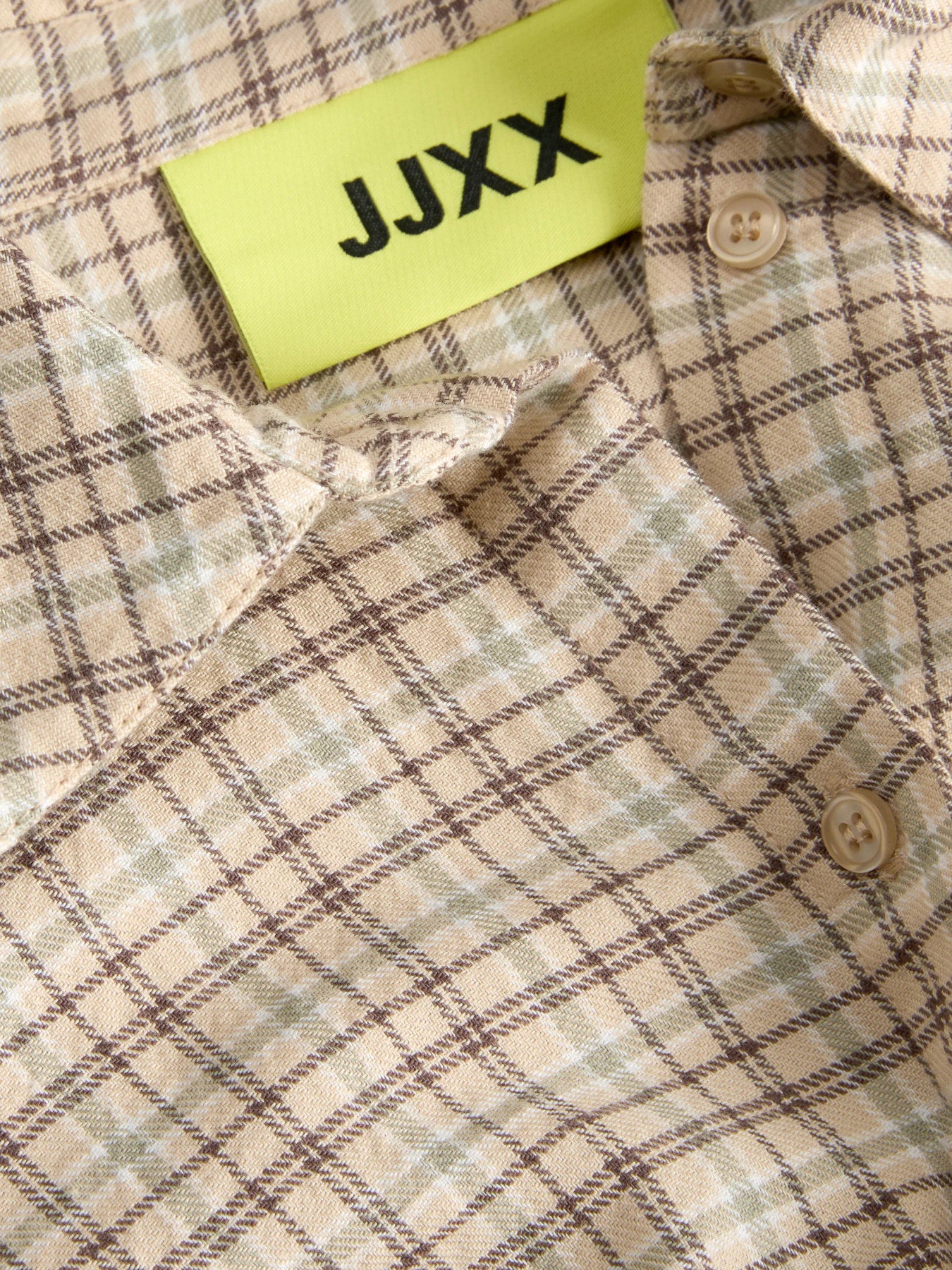 Jamie check flannel shirt - beige