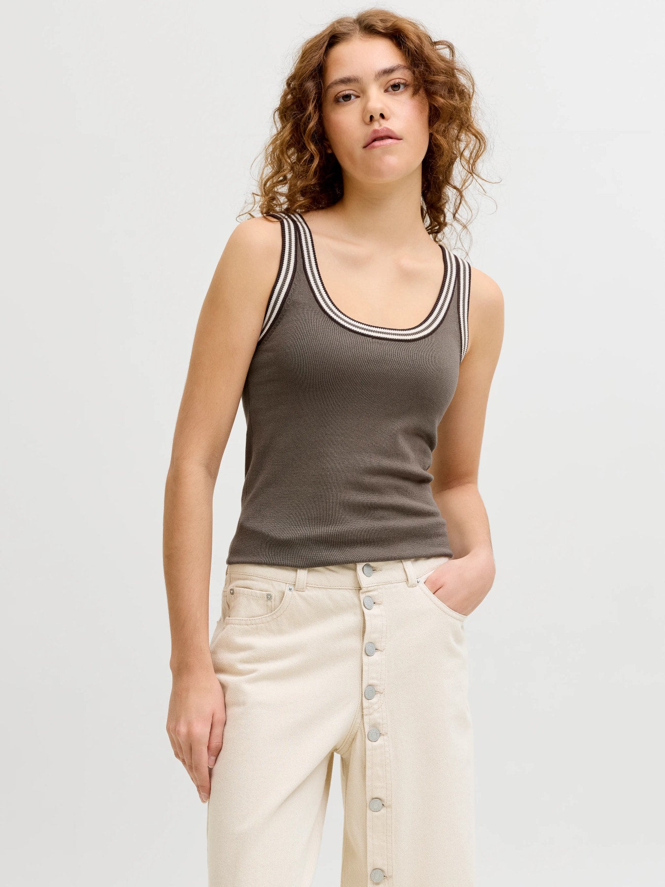 Mina knit top khaki
