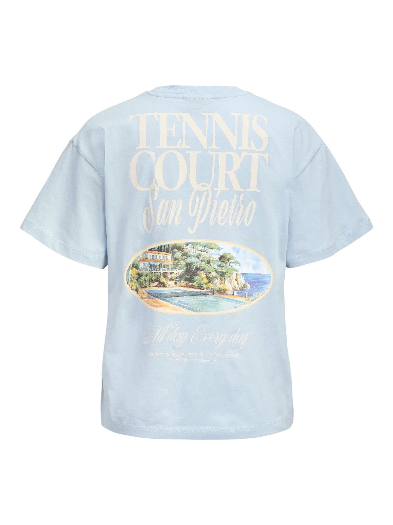 Tennis court T-shirt blue