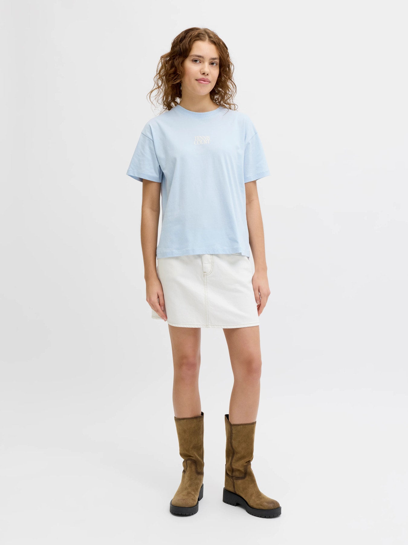 Tennis court T-shirt blue