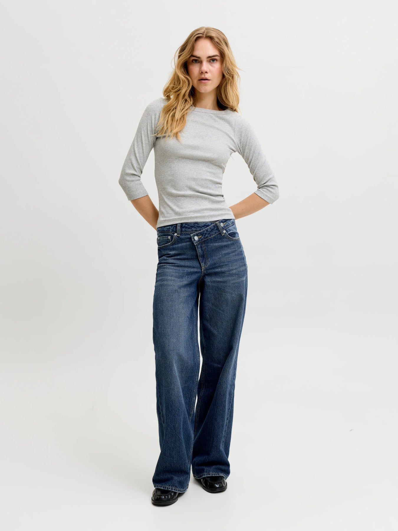 Tokyo Catie cross waist jeans -dark denim