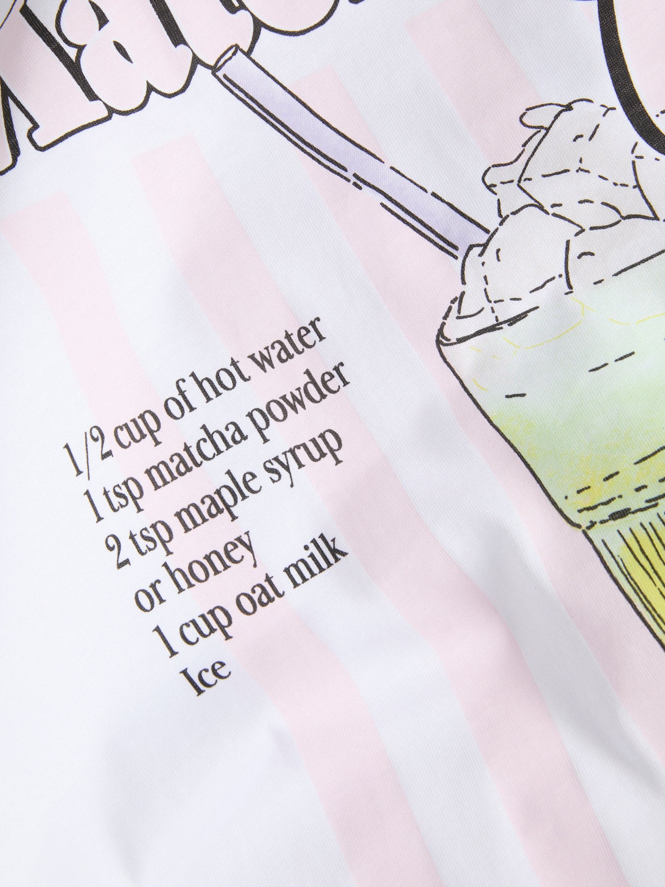 Matcha latte club T-shirt white