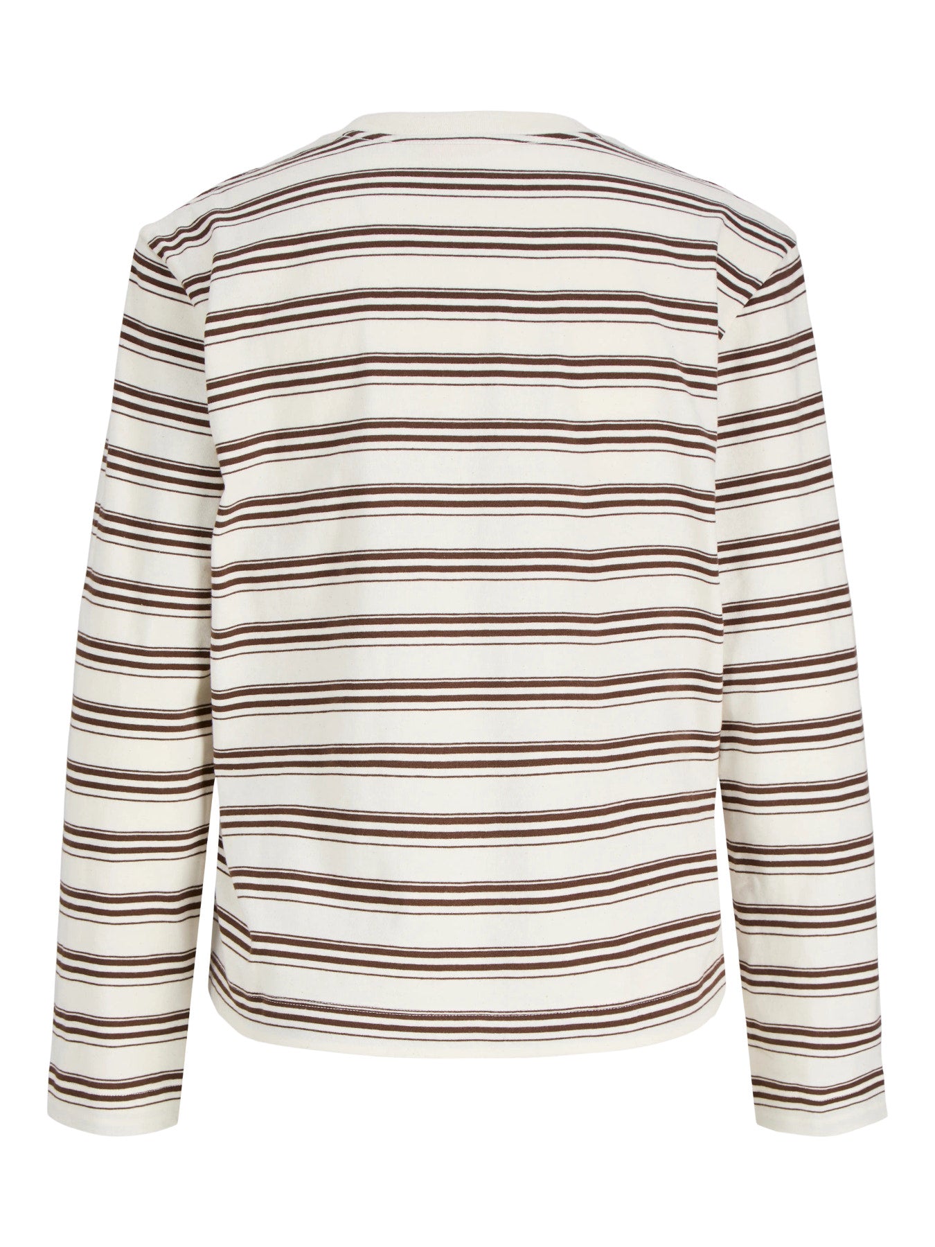 Sophia boxy striped longsleeve -vanilla
