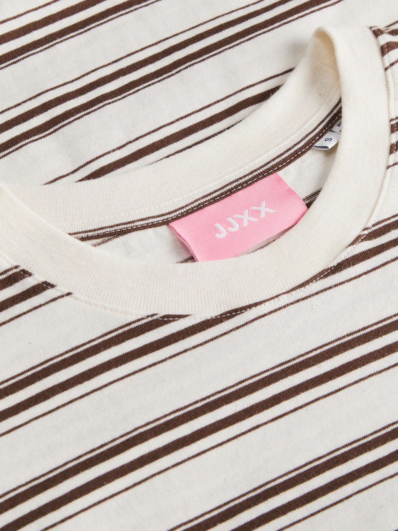 Sophia boxy striped longsleeve -vanilla